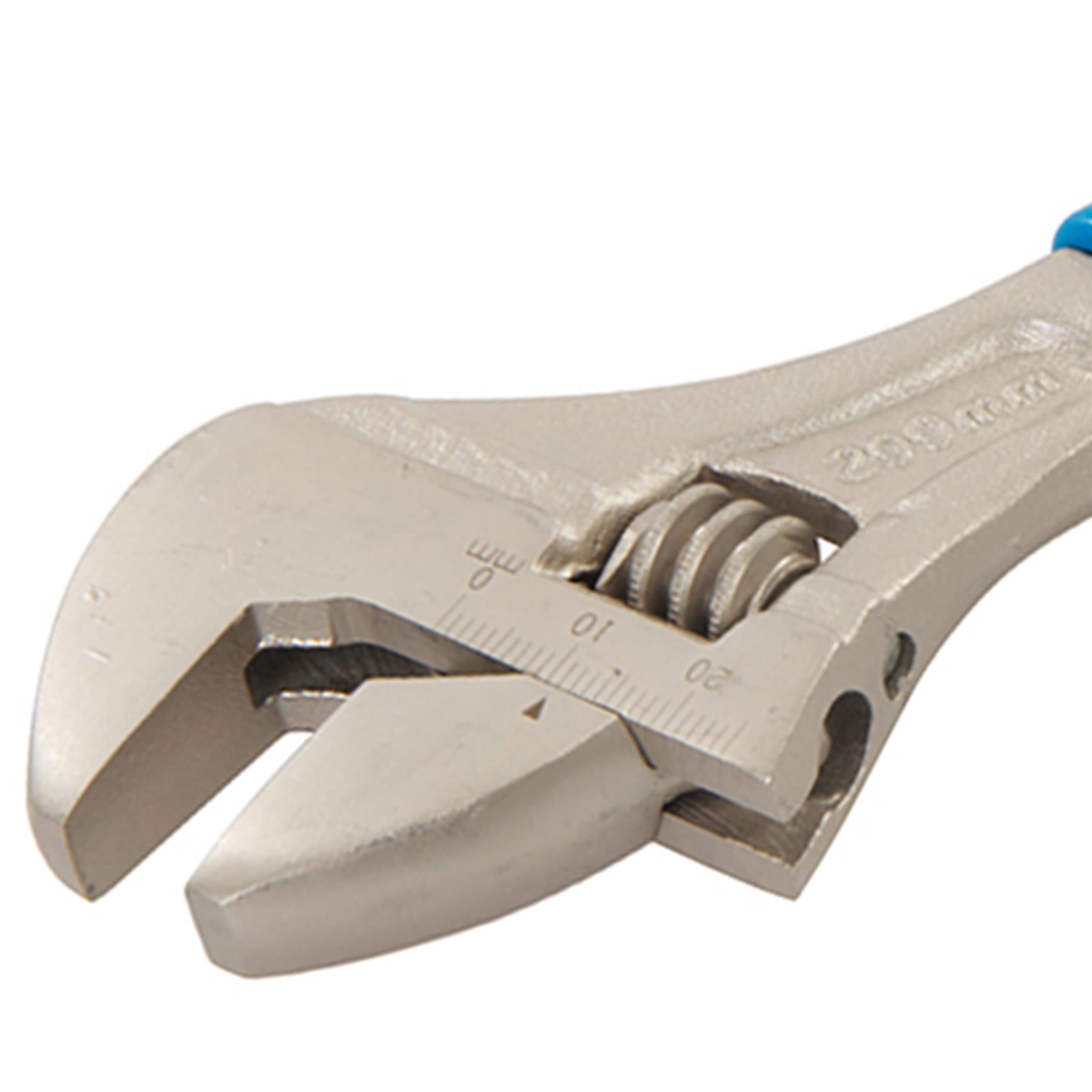 Adjustable Wrench Length 200mm - Jaw 22mm Corrosion-Resistant Satin Finish