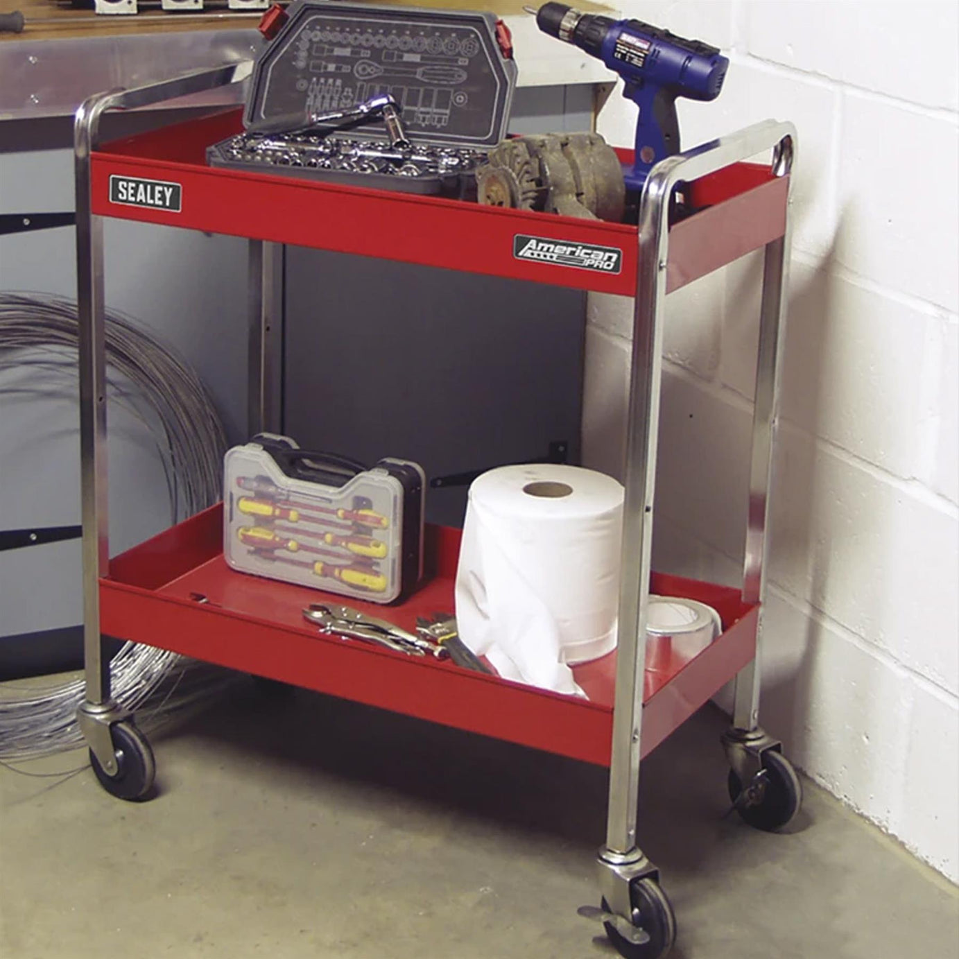 Sealey CX102 Trolley 2 Level Heavy-Duty Workshop / Garage