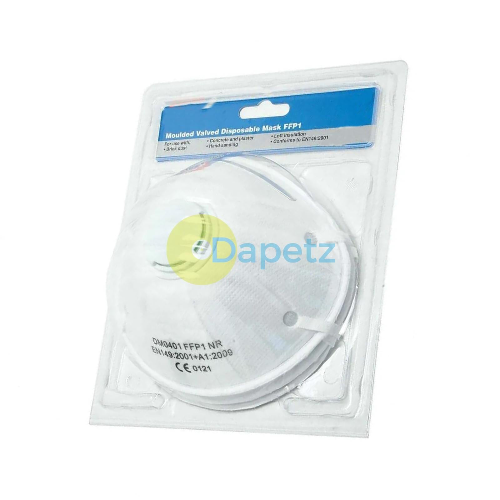 Disposable Face Mask Dust Respirator Moulded Valved FFP1 N80 Protection 9 Pcs