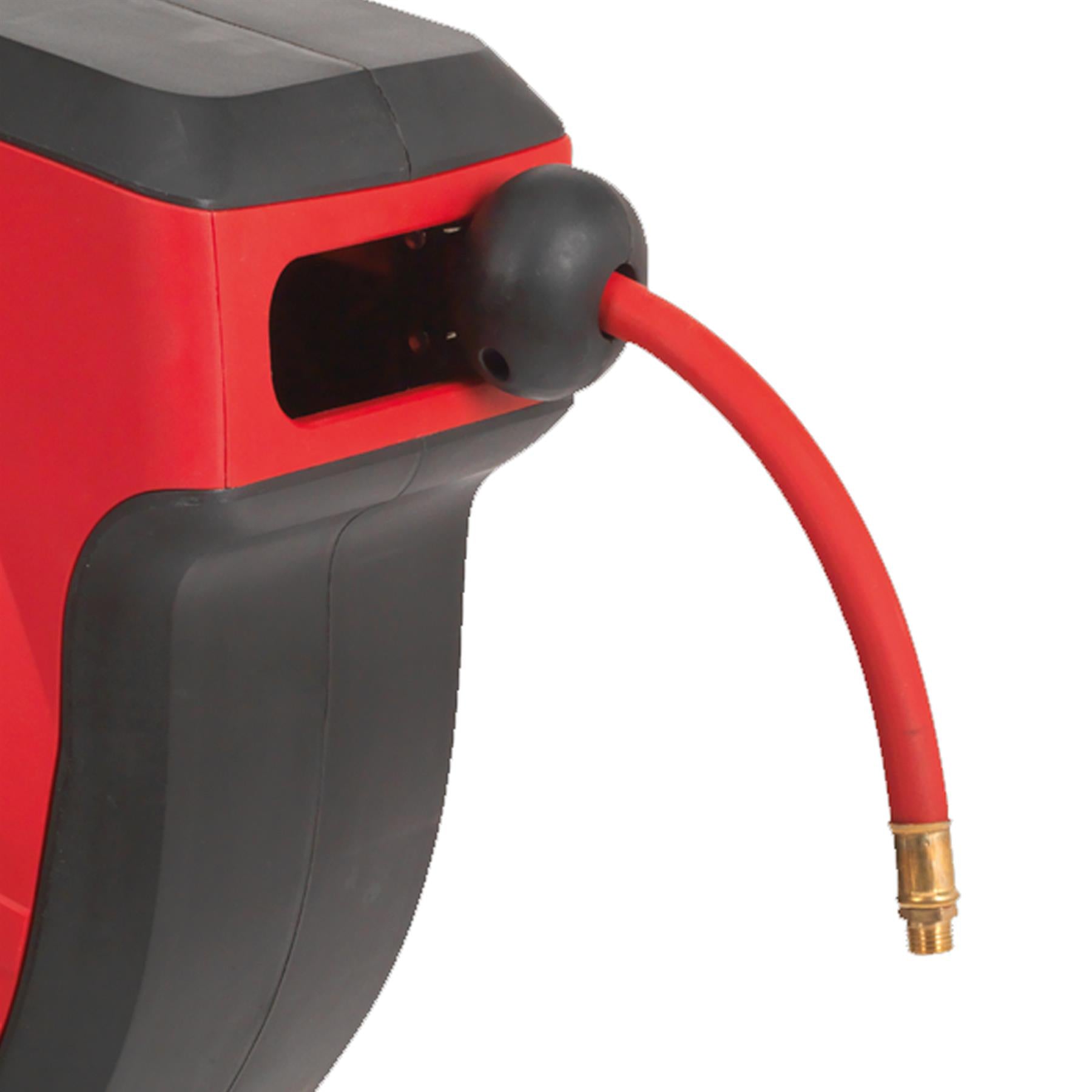 Sealey Air Hose Reel Auto-Rewind Control 15m �10mm ID - Rubber Hose