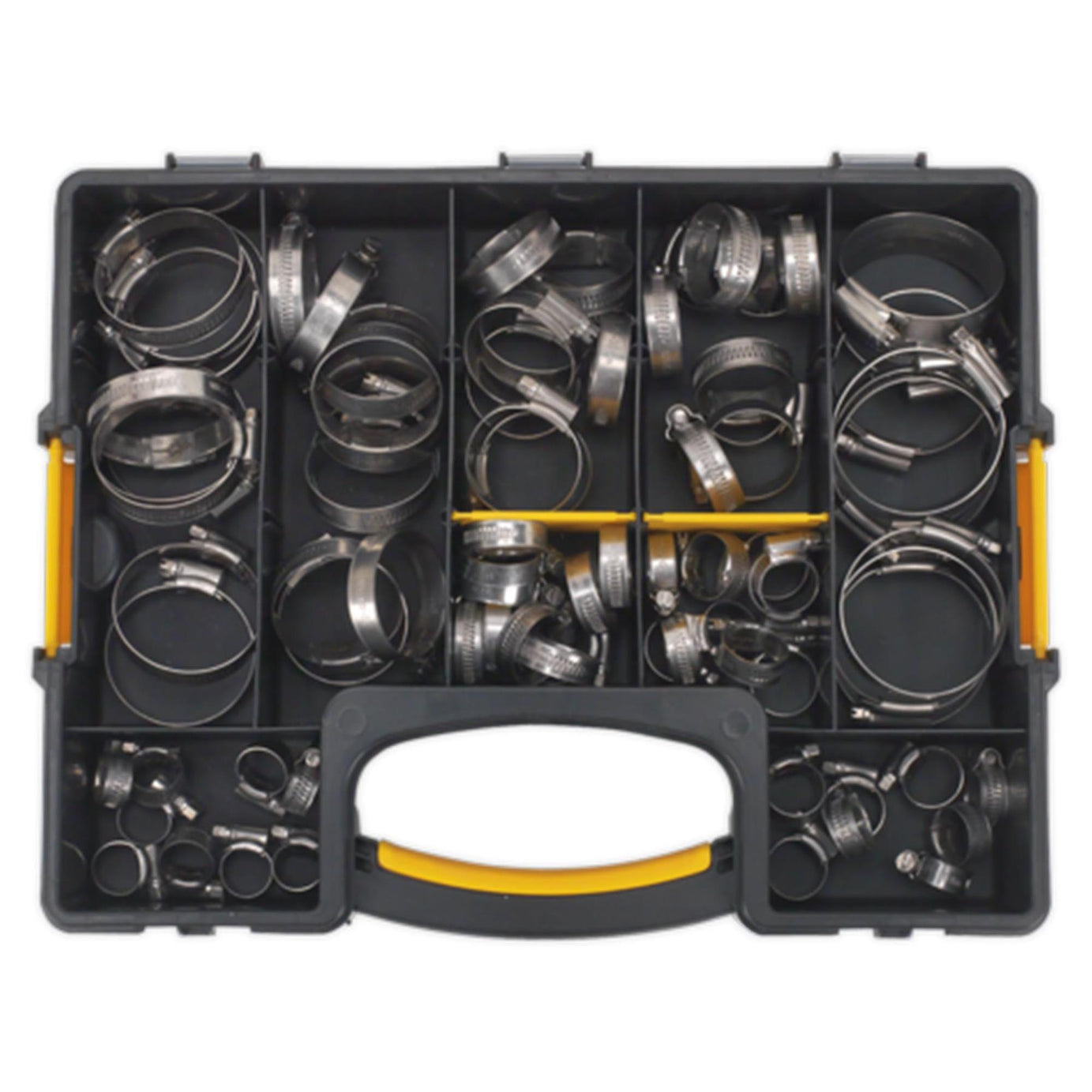 Sealey Hose Clip Assortment 90pc Stainless Steel 10-57mm
