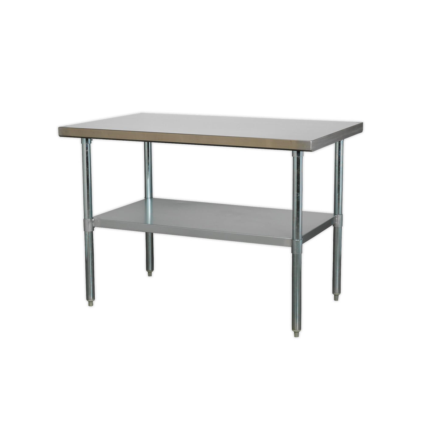 Sealey Stainless Steel Workbench 1.2m Storage Space Galvanized Steel Frame