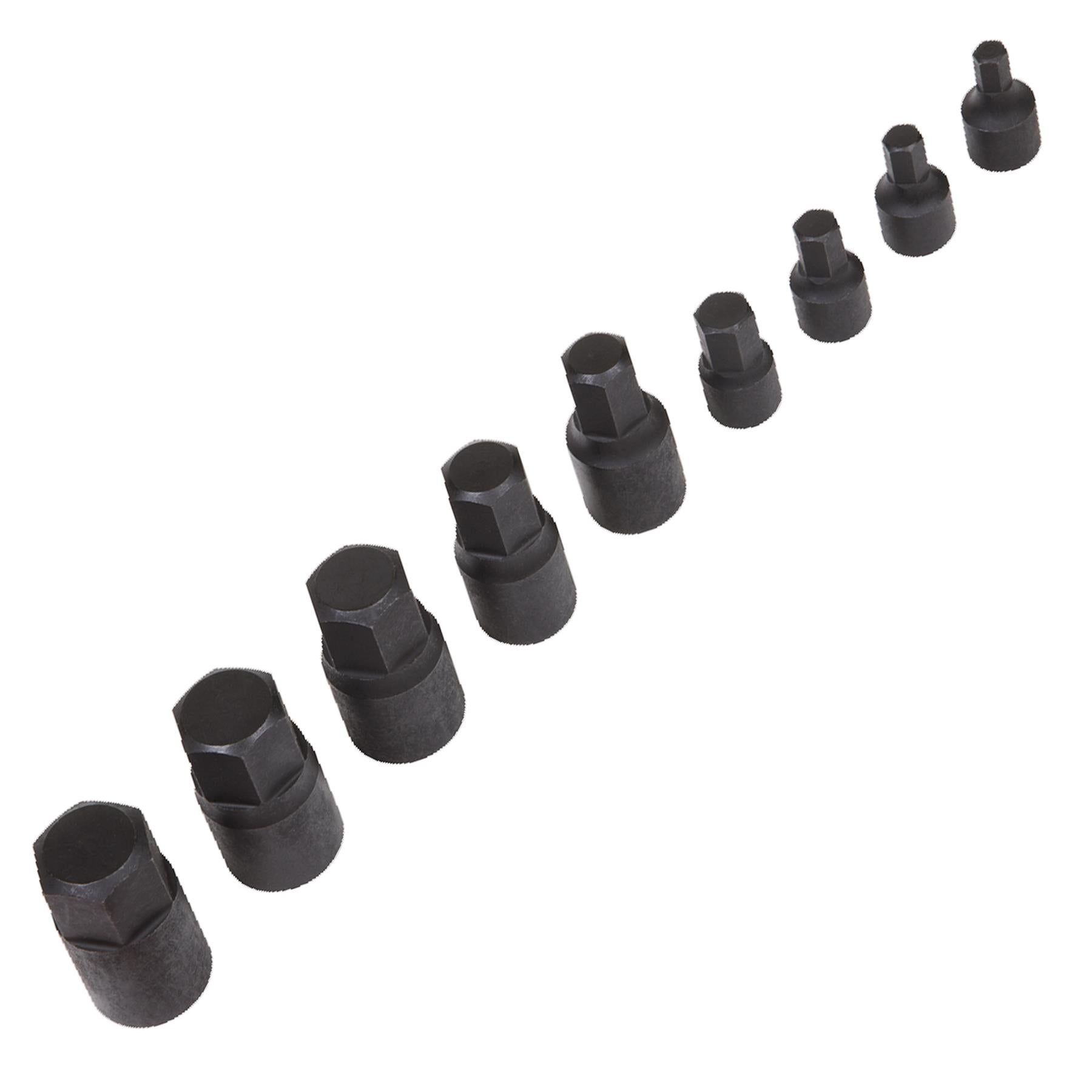 Sealey Low Pro. Impact Hex Socket Bit Set 1/4" & 3/8"Sq Drive 9pc