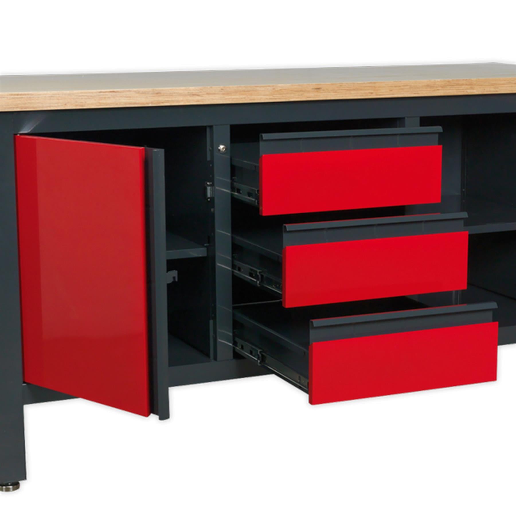 Sealey Workstation with 3 Drawers & 2 Cupboards