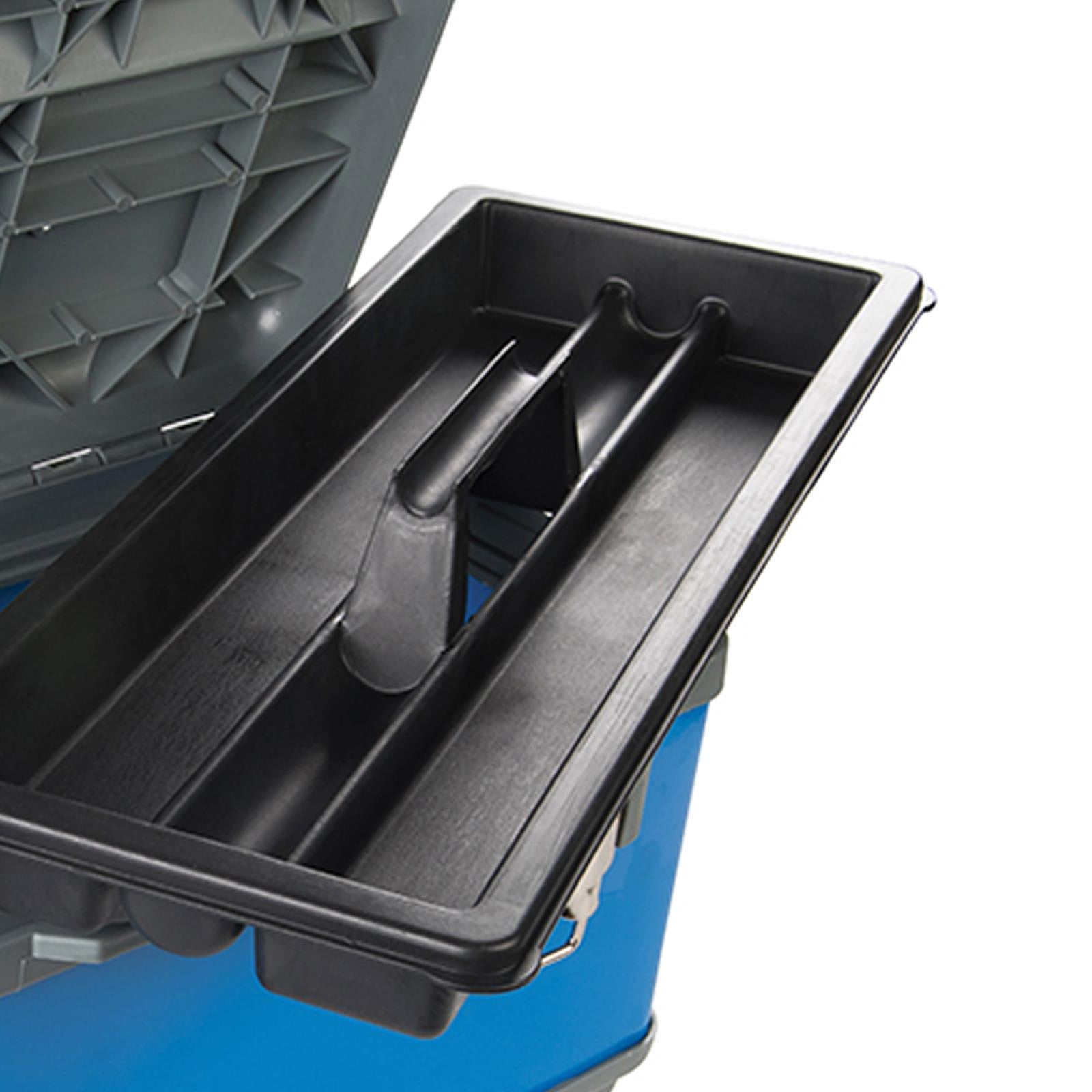 Toolbox 580 x 280 x 220mm Powder Coated Steel Alloy Body Soft Grip Carry Handle