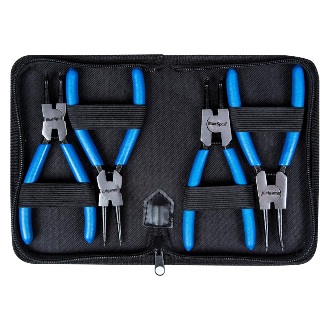 Bluespot 4pc Circlip Snap Ring Pliers Internal External Bent Straight Plier Set