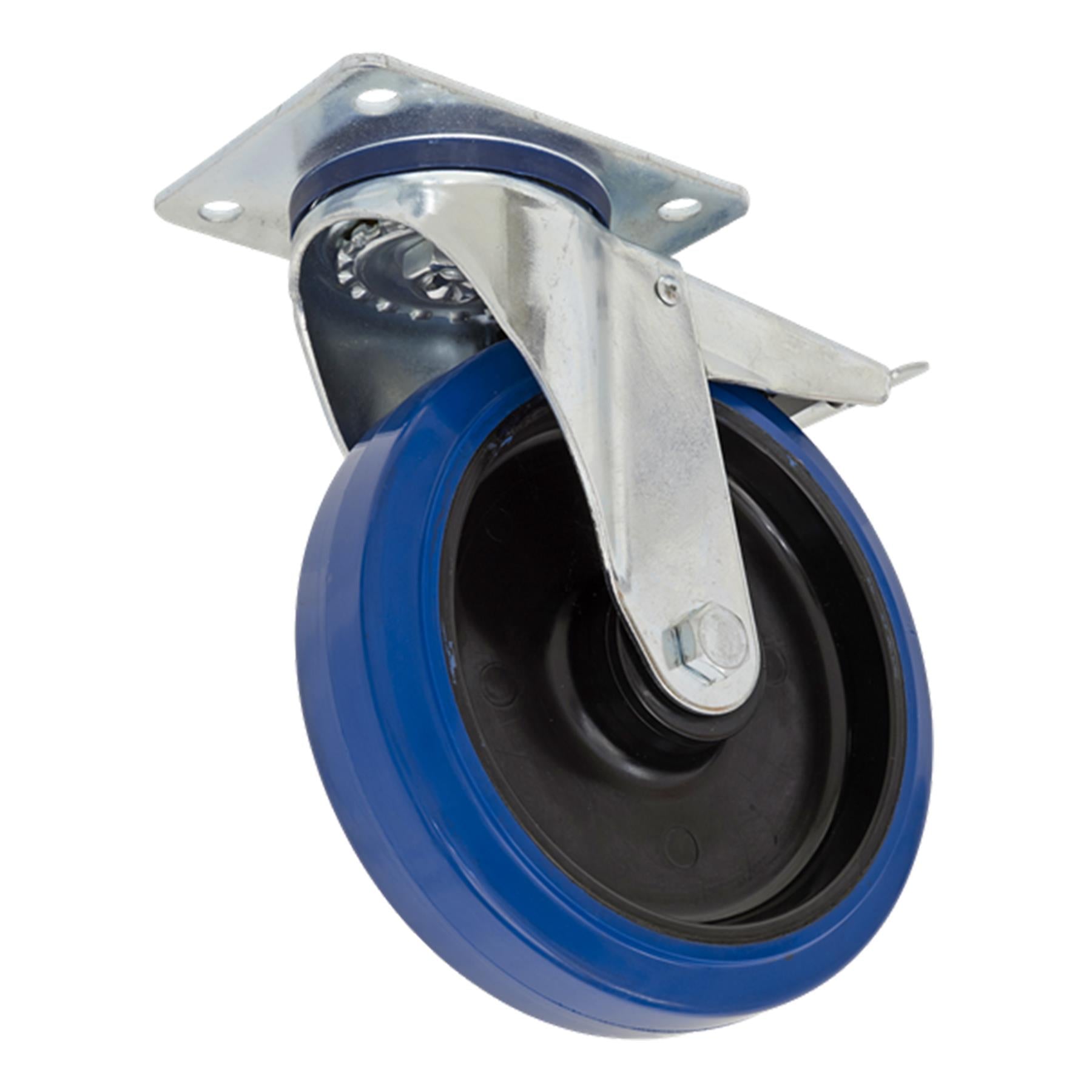 Sealey Heavy-Duty Rub Castor Wheel Swivel with Total Lock 200mm