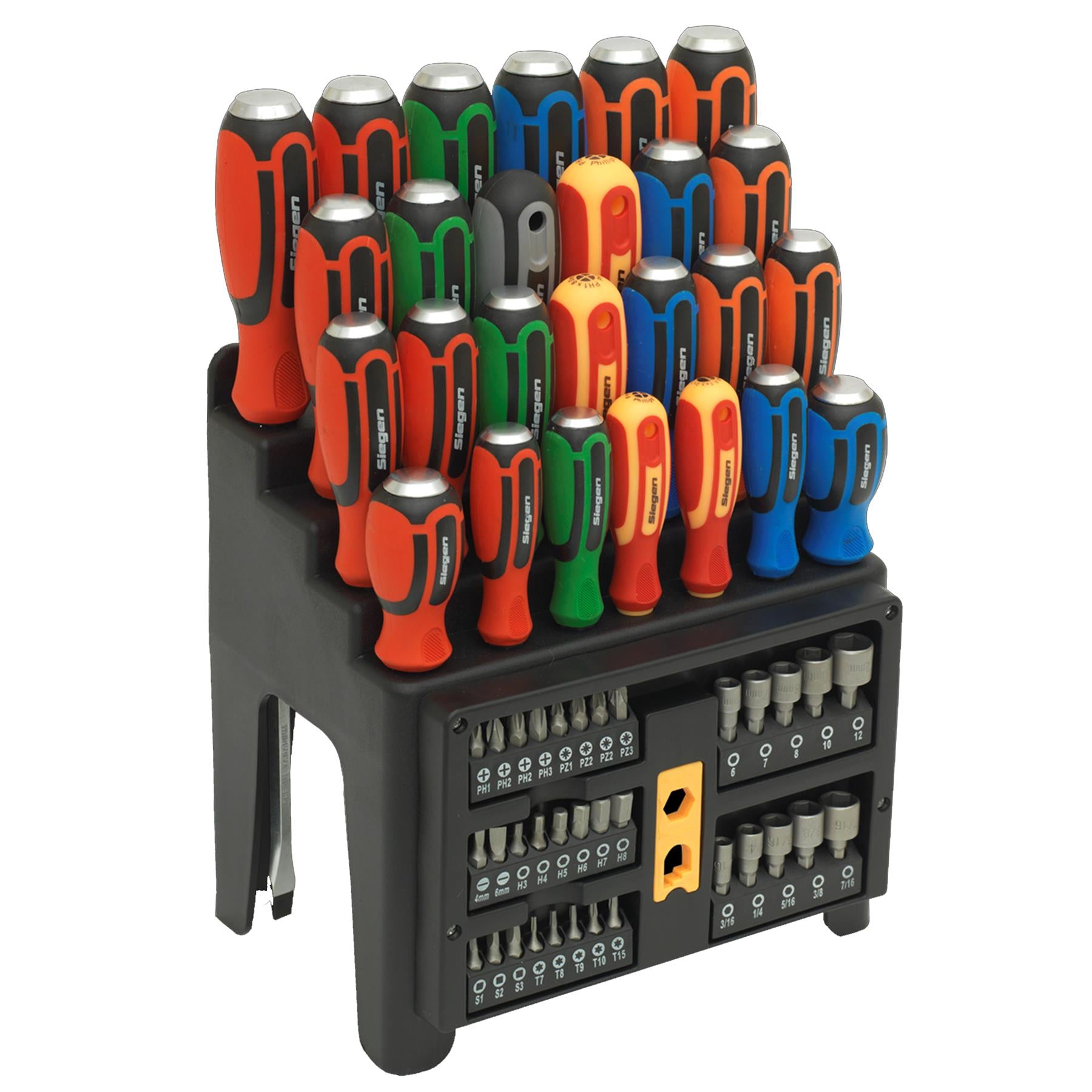 Sealey Hammer-Thru Screwdriver, Bit & Nut Driver Set 61pc