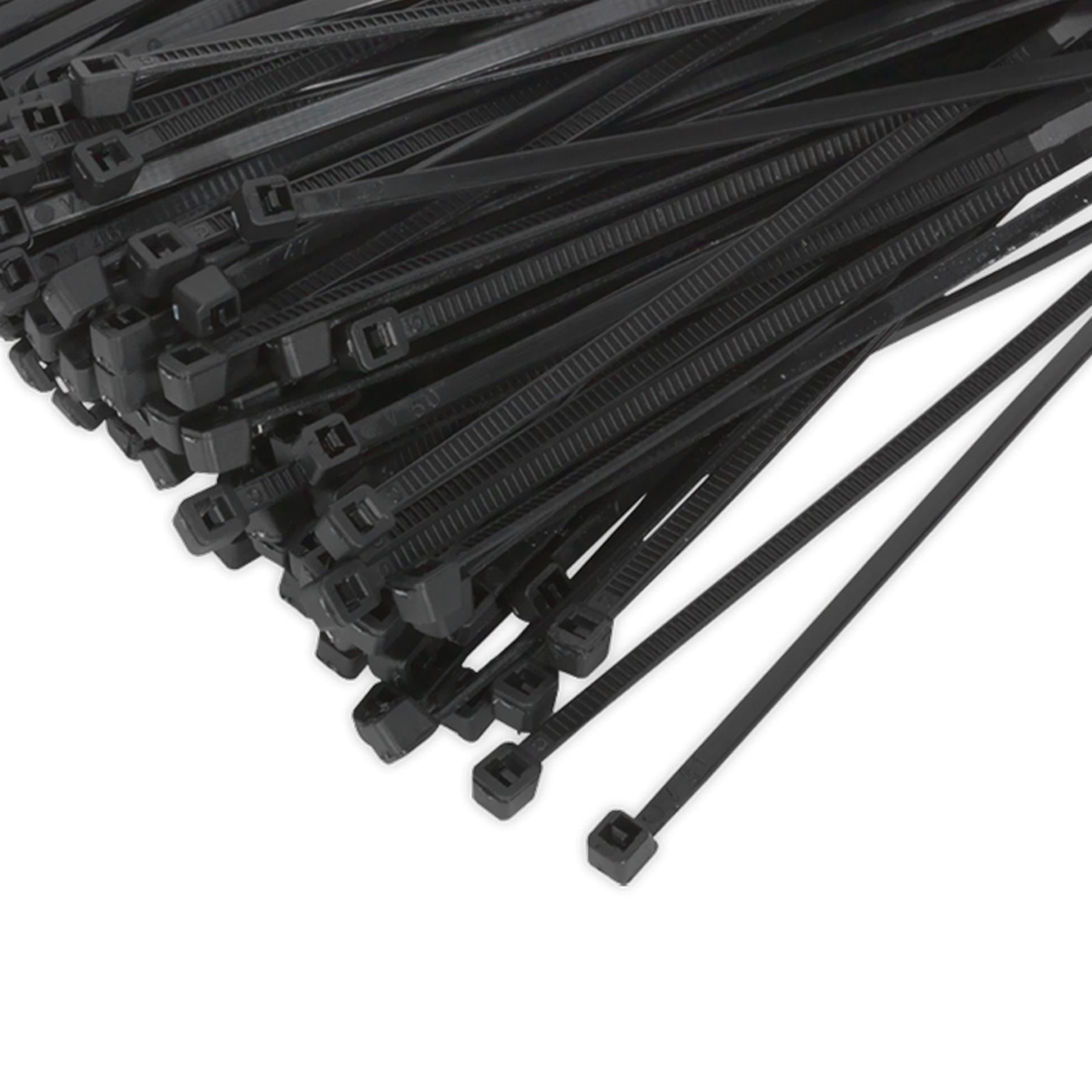 Sealey Cable Tie 100 x 2.5mm Black Pack of 200