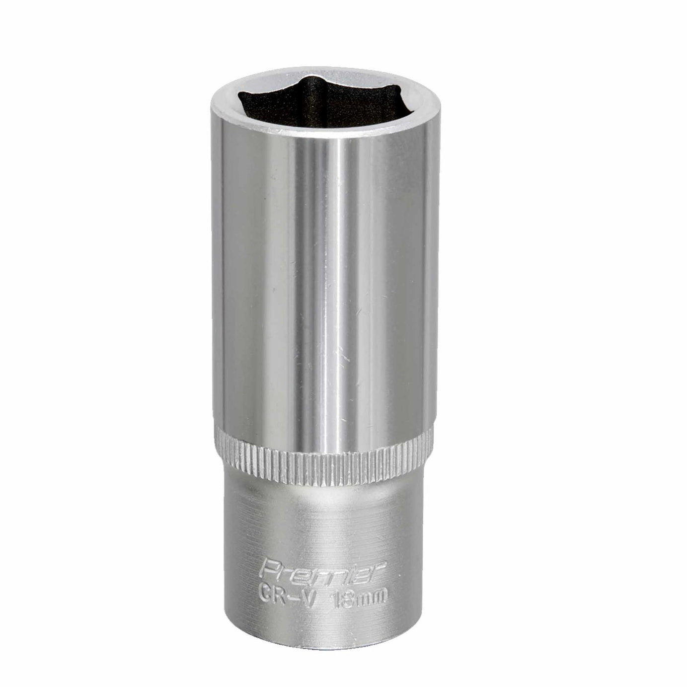 Sealey WallDrive Socket 18mm Deep 3/8"Sq Drive Chrome Vanadium Steel