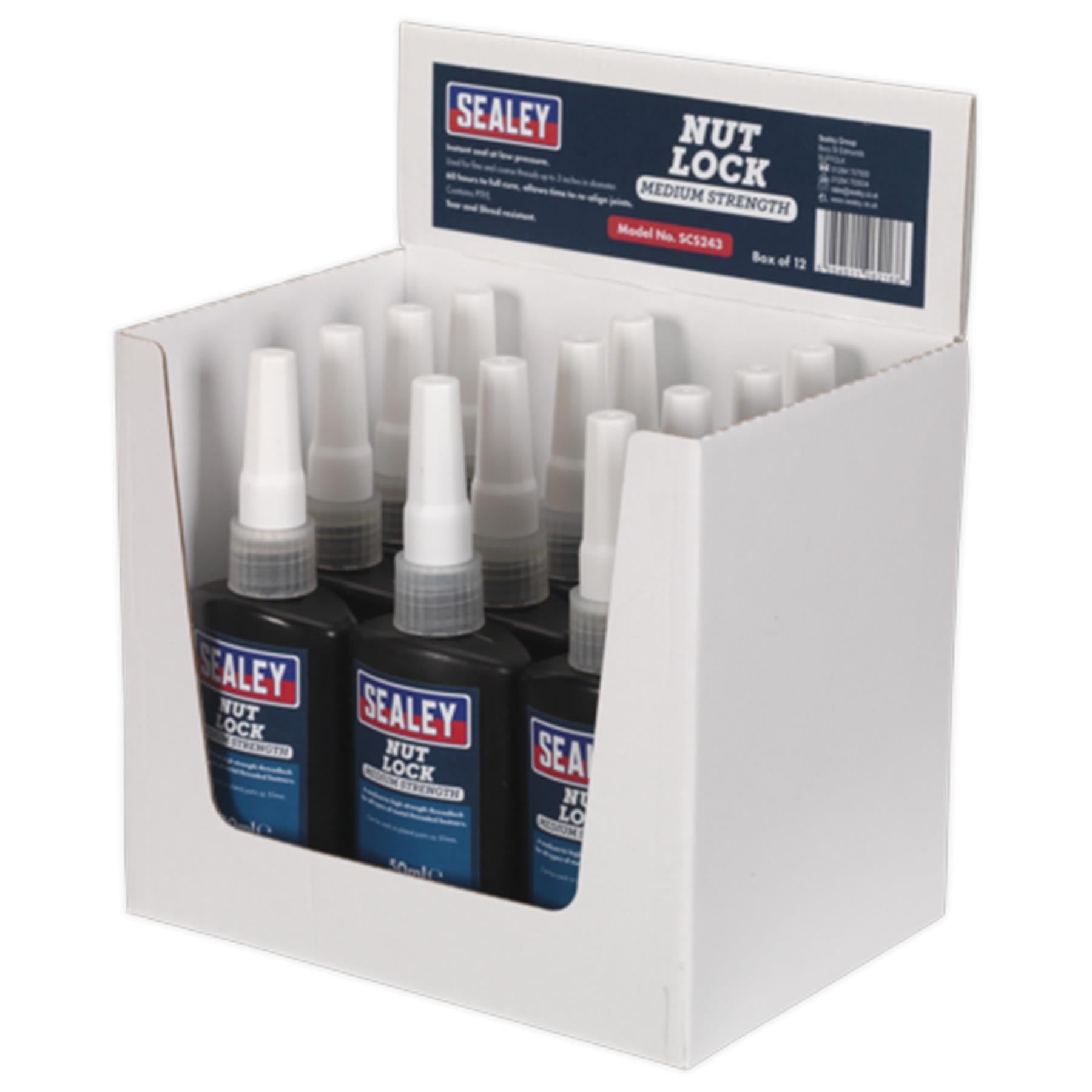 Sealey Nut Lock Medium Strength 50ml Pack of 12