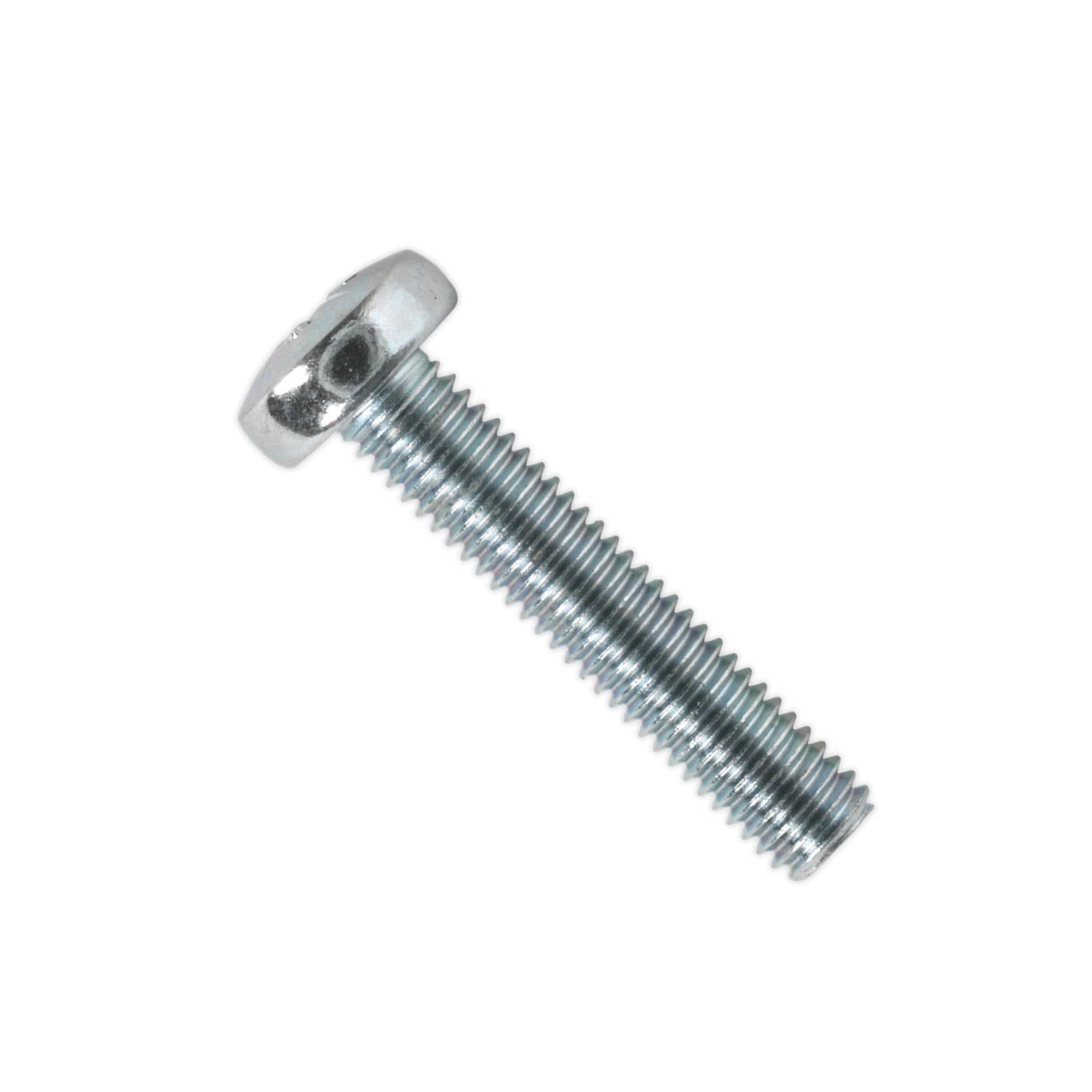 Sealey Machine Screw M5 x 25mm Pan Head Pozi Zinc Pack of 50
