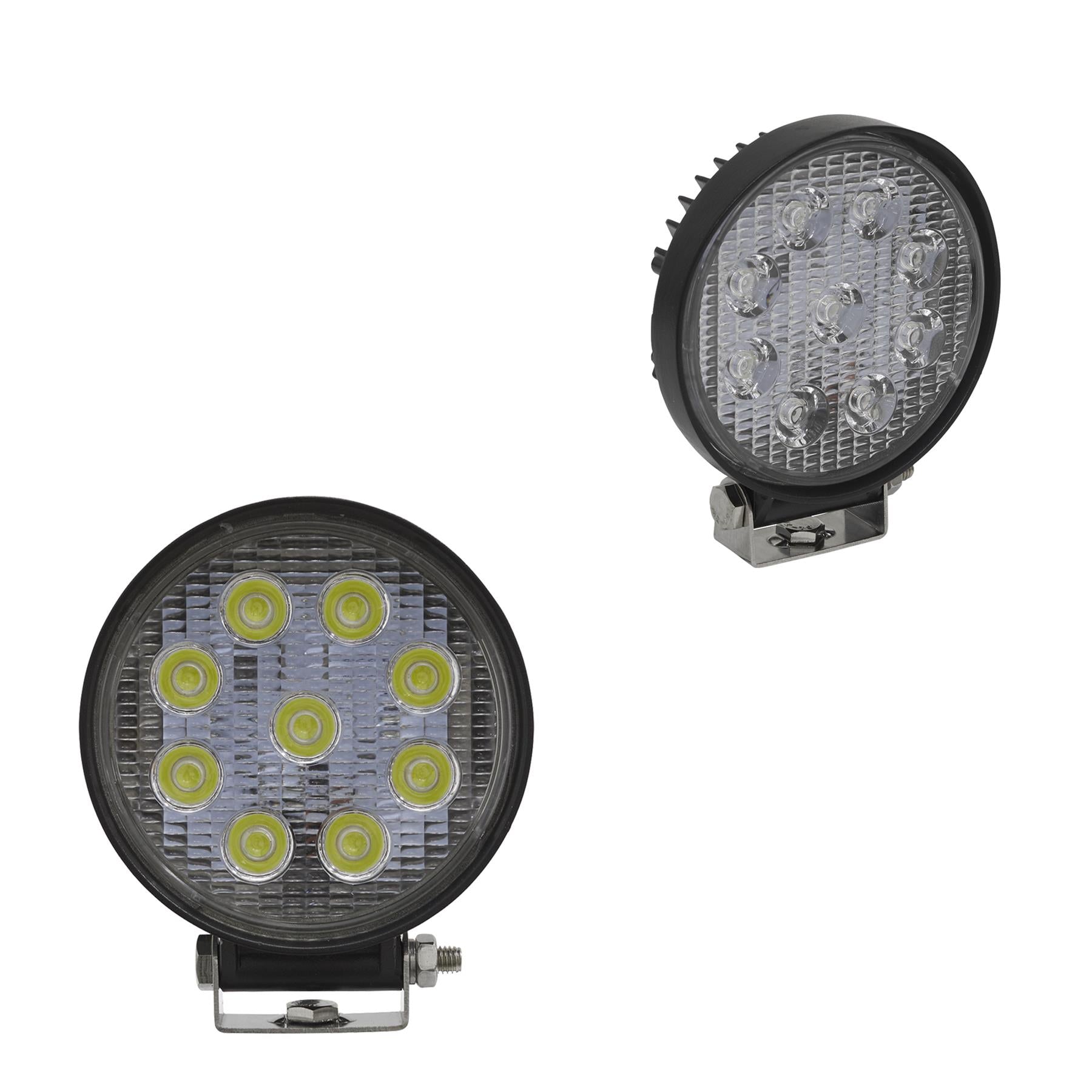 Sealey Round Work Light with Mounting Bracket 27W LED