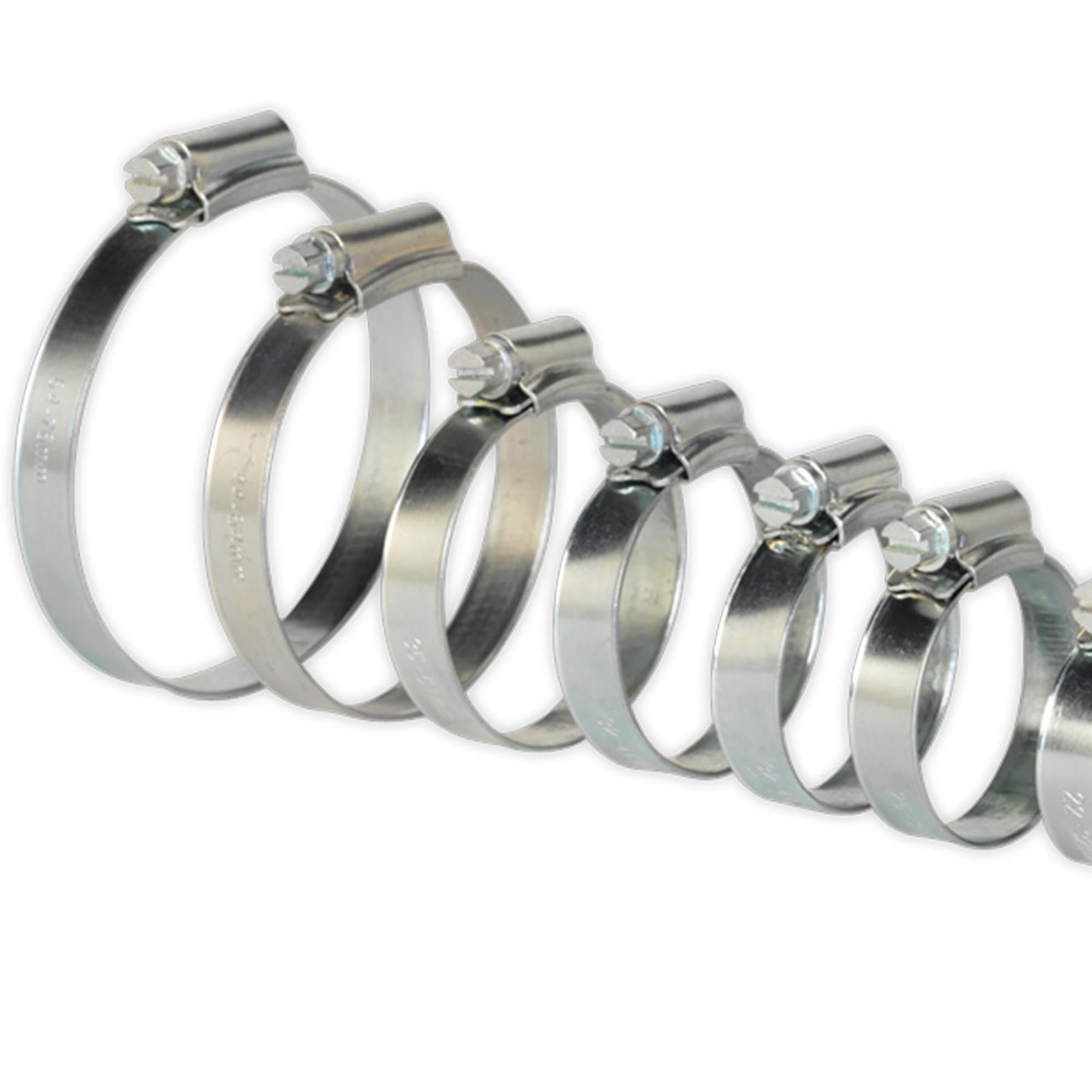 Sealey Hose Clip Assortment 85pc 8-57mm Zinc Plated