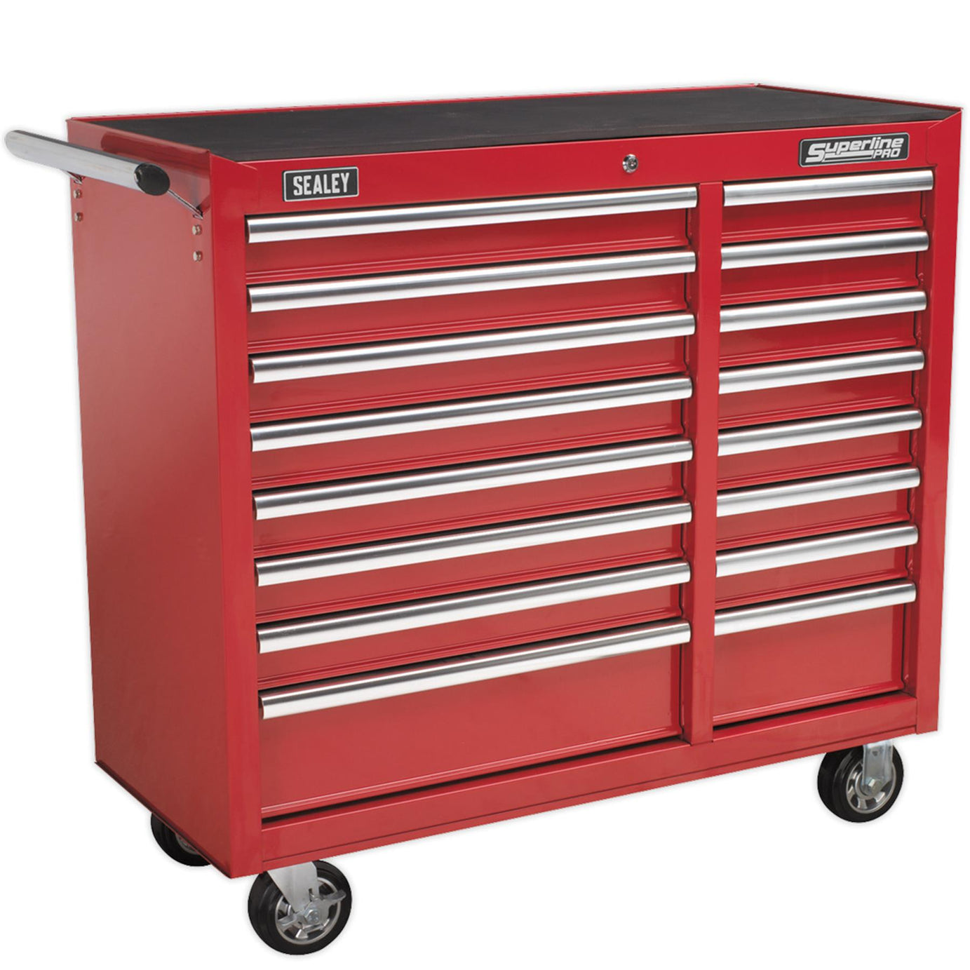 Sealey Rollcab 16 Drawer with Ball Bearing Slides Heavy-Duty - Red