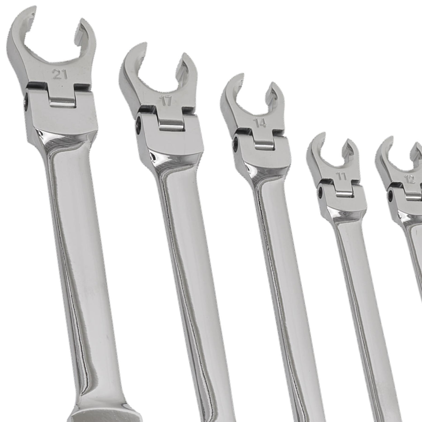 Sealey Flexi-Head Flare Nut Spanner Set 5pc