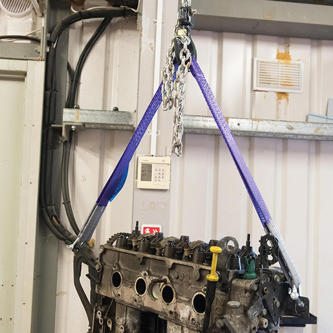 1 Tonne Webbing Lifting Sling Certified Duplex Cargo Strap Hoist Strop 1m