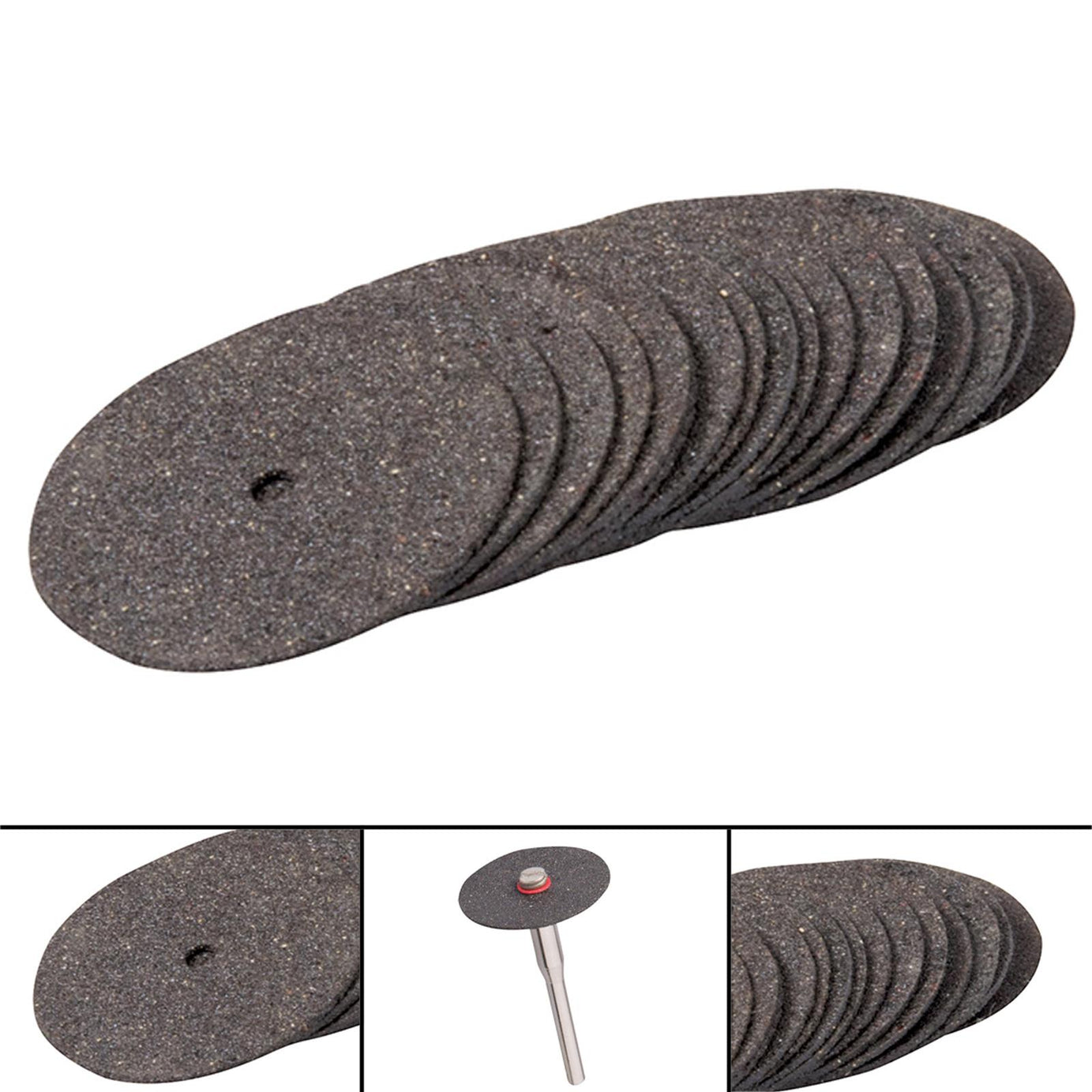 18Pc 22mm Metal Rotary Cutting Disc Set + 3.1mm Mandrel Dremel Craft Tool DIY