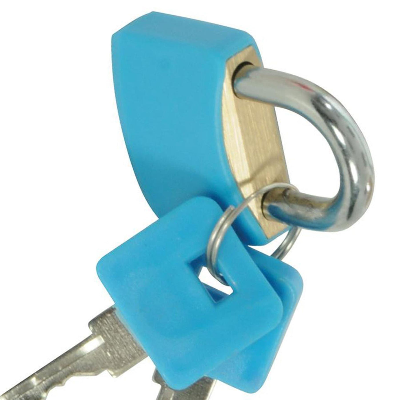4Pce Hi-Vis Brass Padlocks Set - 20mm 2 Brass Keys Chrome-Plated