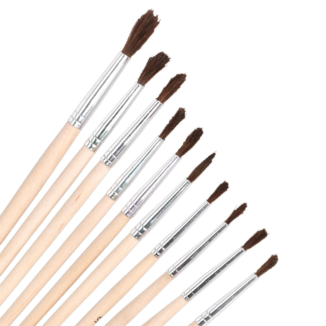 Sealey Touch-Up Paint Brush Assortment 10pc Wooden Handle