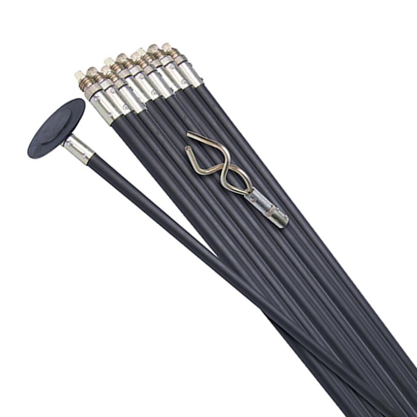 12Pce Drain Rod System - Drain Rod Set With Superior Interlocking Fittings