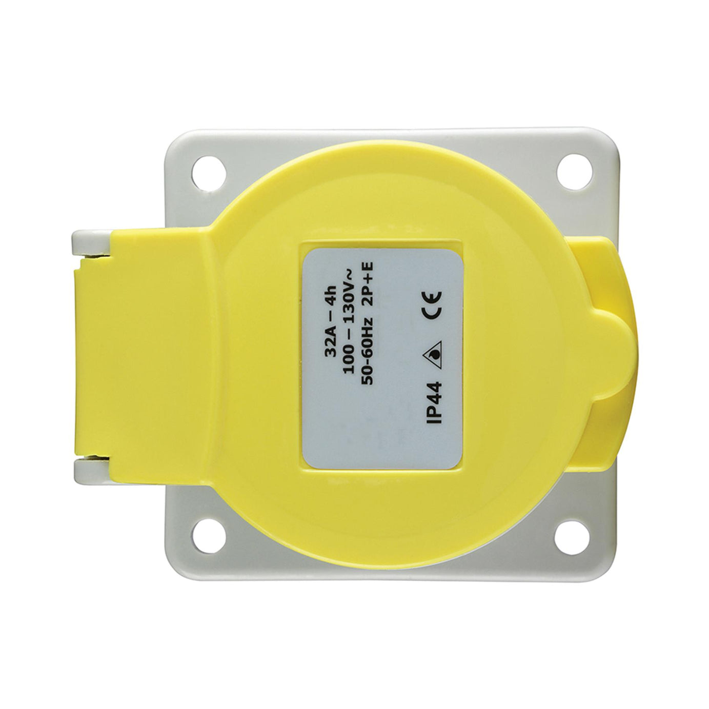 Defender 110V Panel Socket 32A Yellow E884290