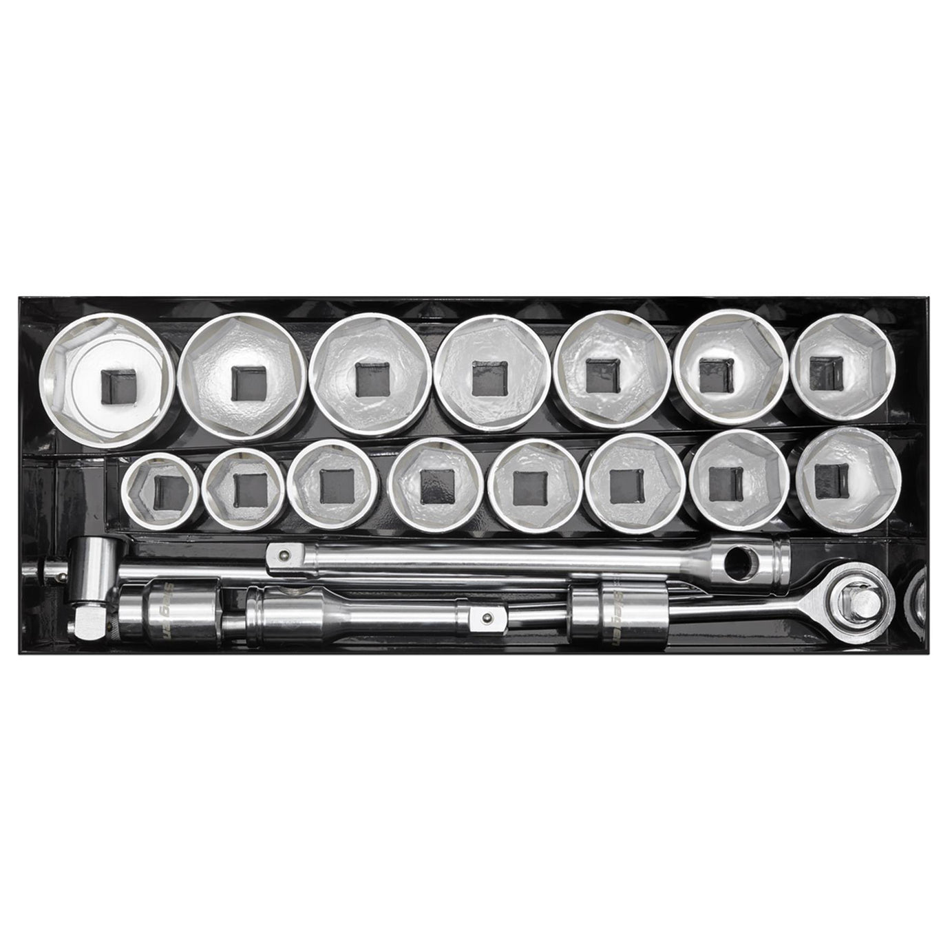 Sealey Socket Set 21pc 1"Sq Drive 6pt WallDrive Metric