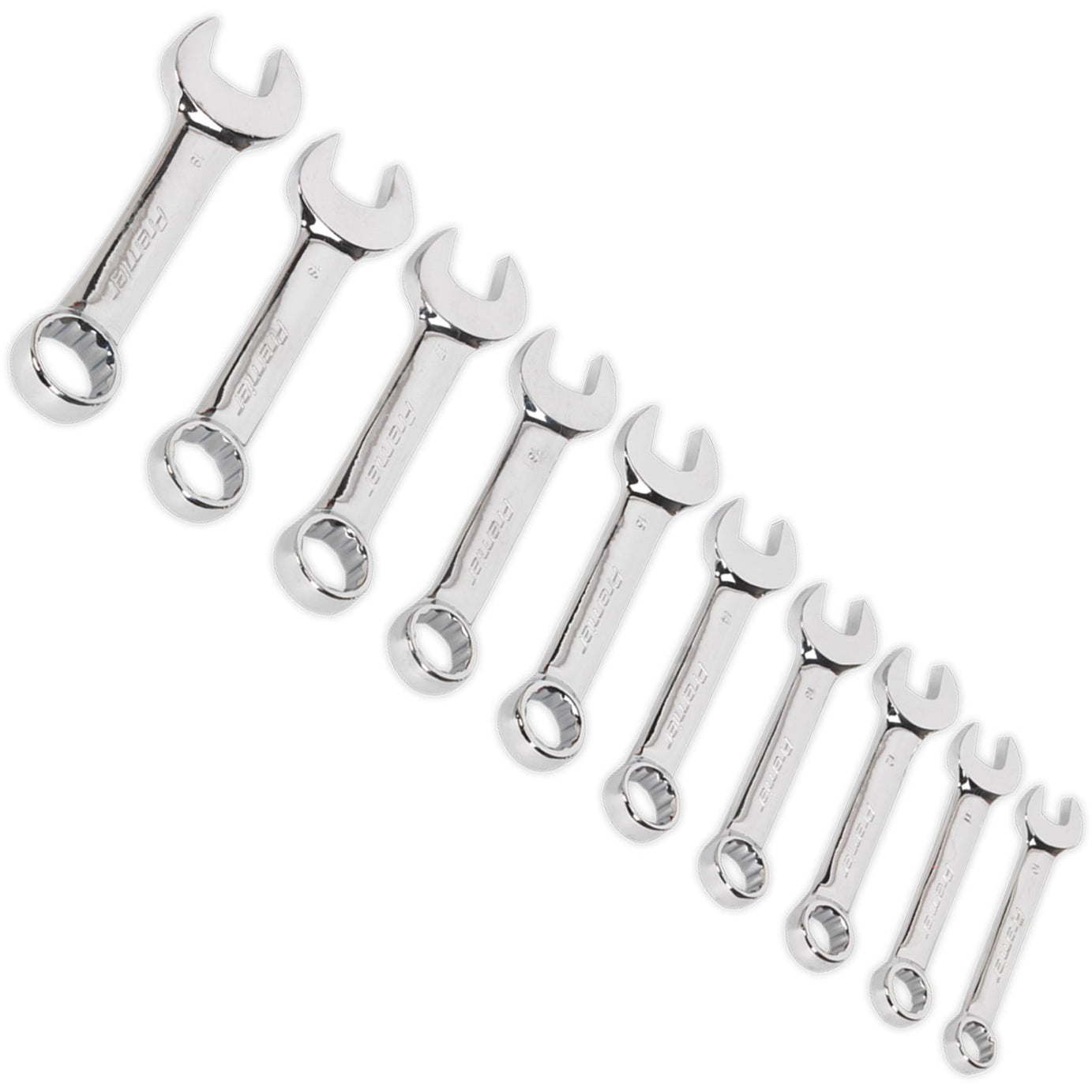 Sealey Combination Spanner Set 10pc Stubby Metric