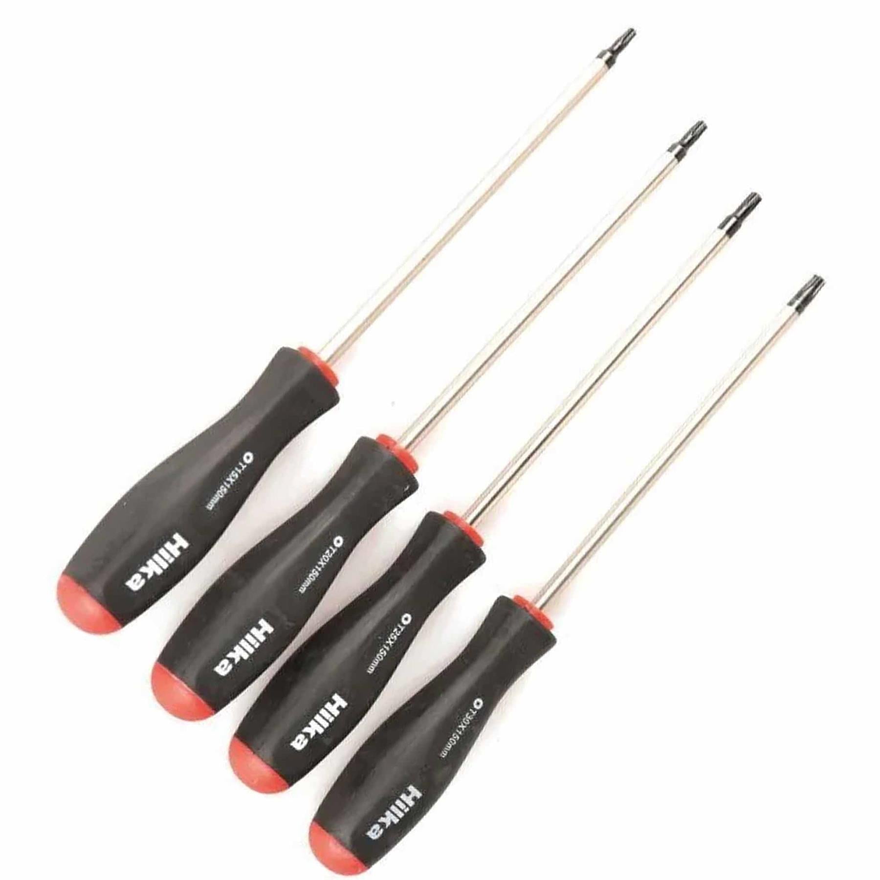 4Pc Extra Long Star Torx Screwdriver Set T15 T20 T25 T30 Garage Workshop