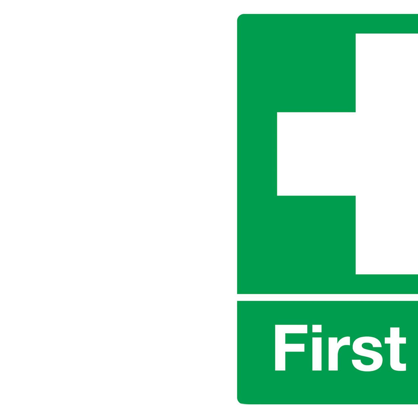 Sealey Safety Sign - First Aid - Rigid Plastic - Pack of 10