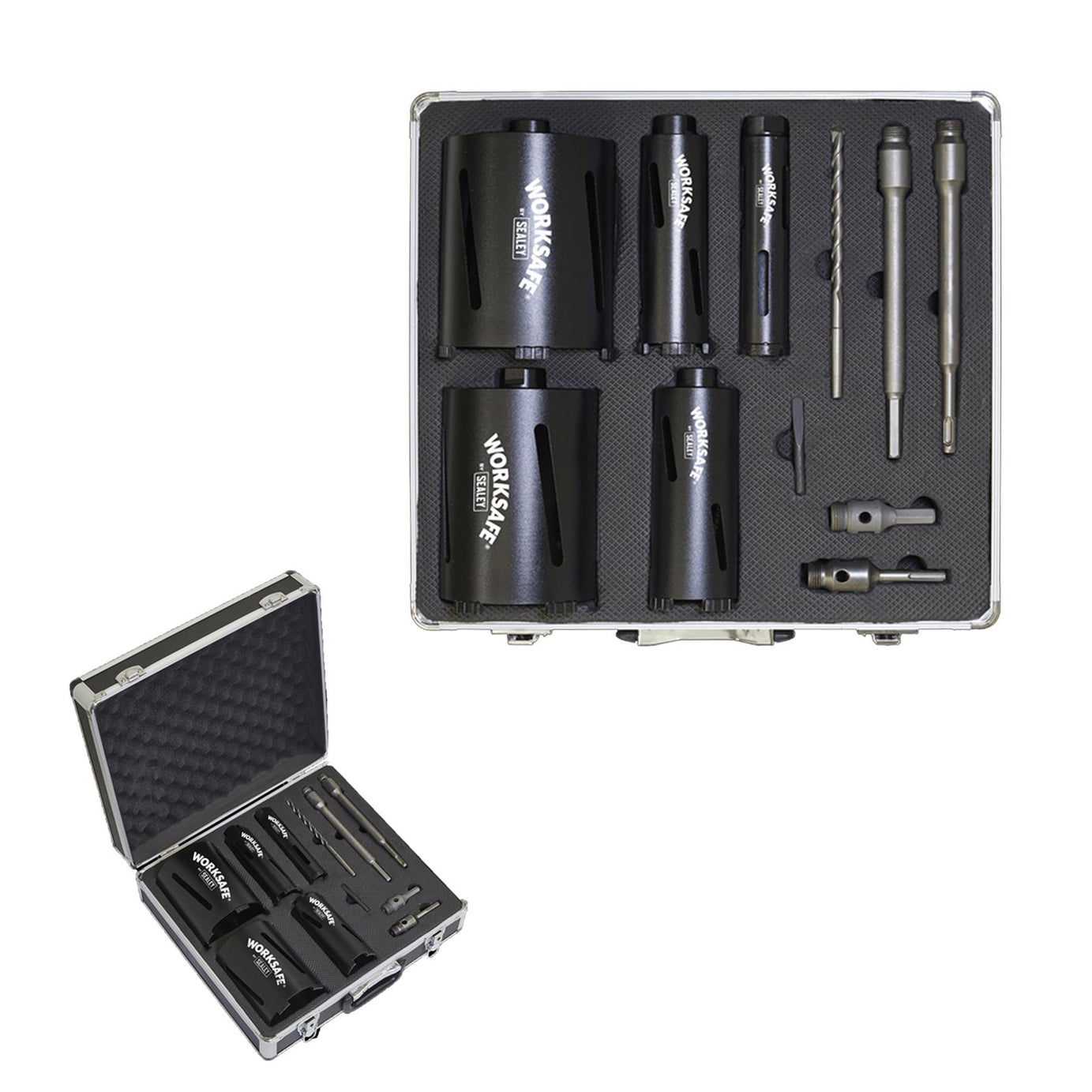 Sealey WDCKIT5 Diamond 5 Core Kit (38,52,65,117,127mm Cores with Adaptors)