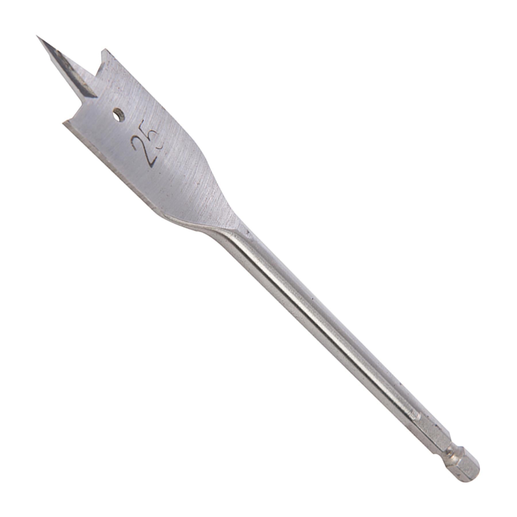 Flat Wood Drill Bit Set Titanium Hole Cutter Borer  Silver 25mm