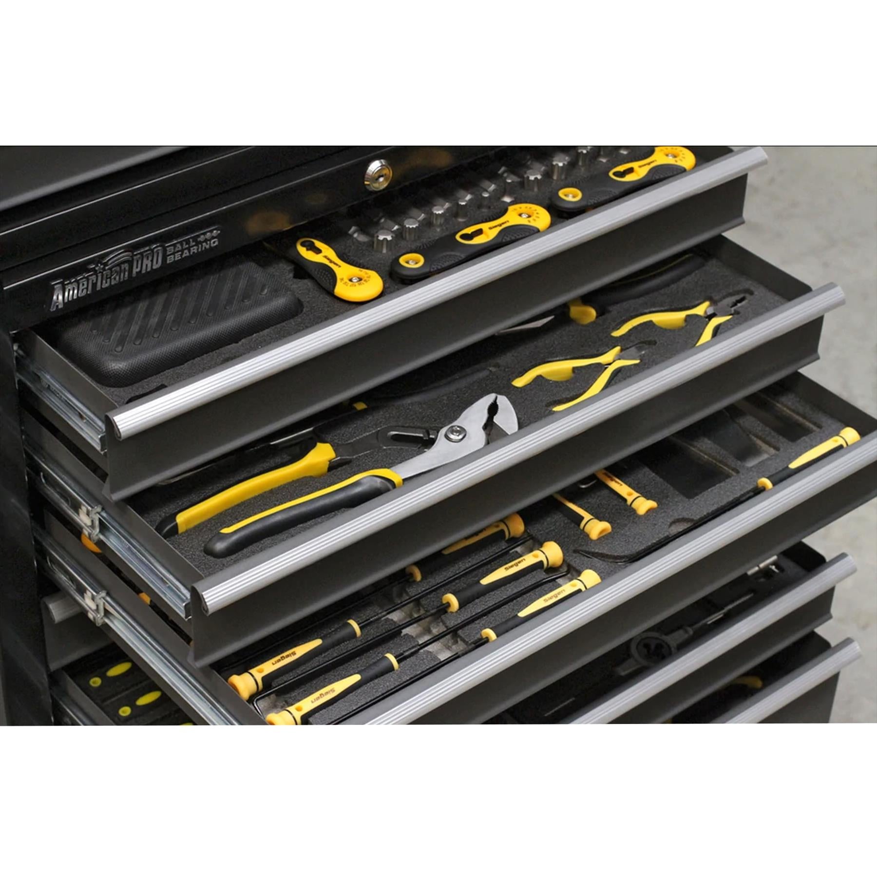 Sealey Rollcab 8 Drawer with Ball Bearing Slides - Black/Grey