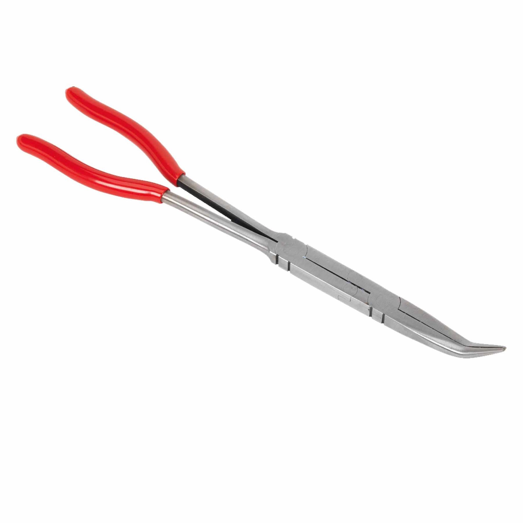 Sealey Needle Nose Pliers 45° Double Joint Long Reach 335mm