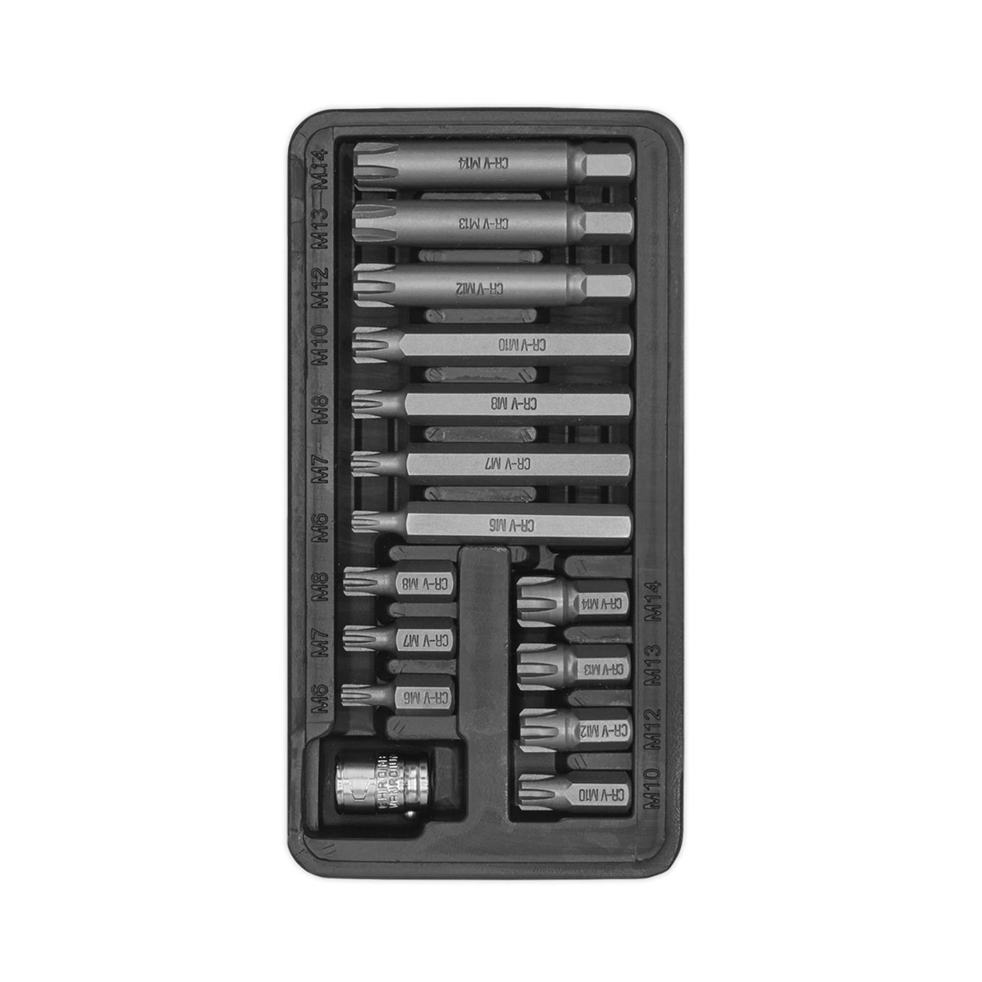 Sealey Ribe Bit & Holder Set 15pc - 3/8"Sq Drive