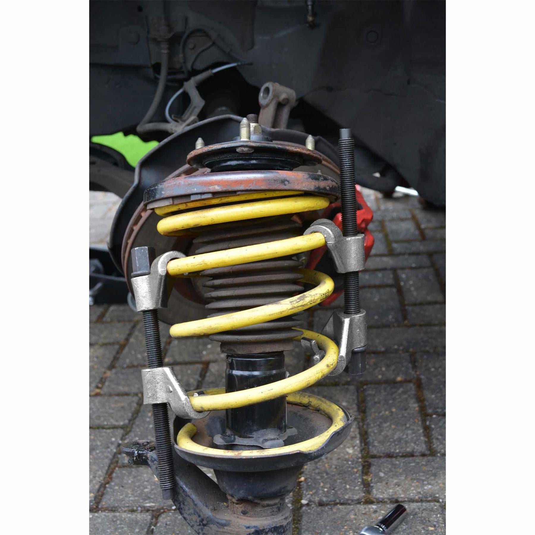 2X HEAVY DUTY COIL SPRING COMPRESSOR KIT CAR SUSPENSION KIT 2PC CAR CLAMPS Hilka