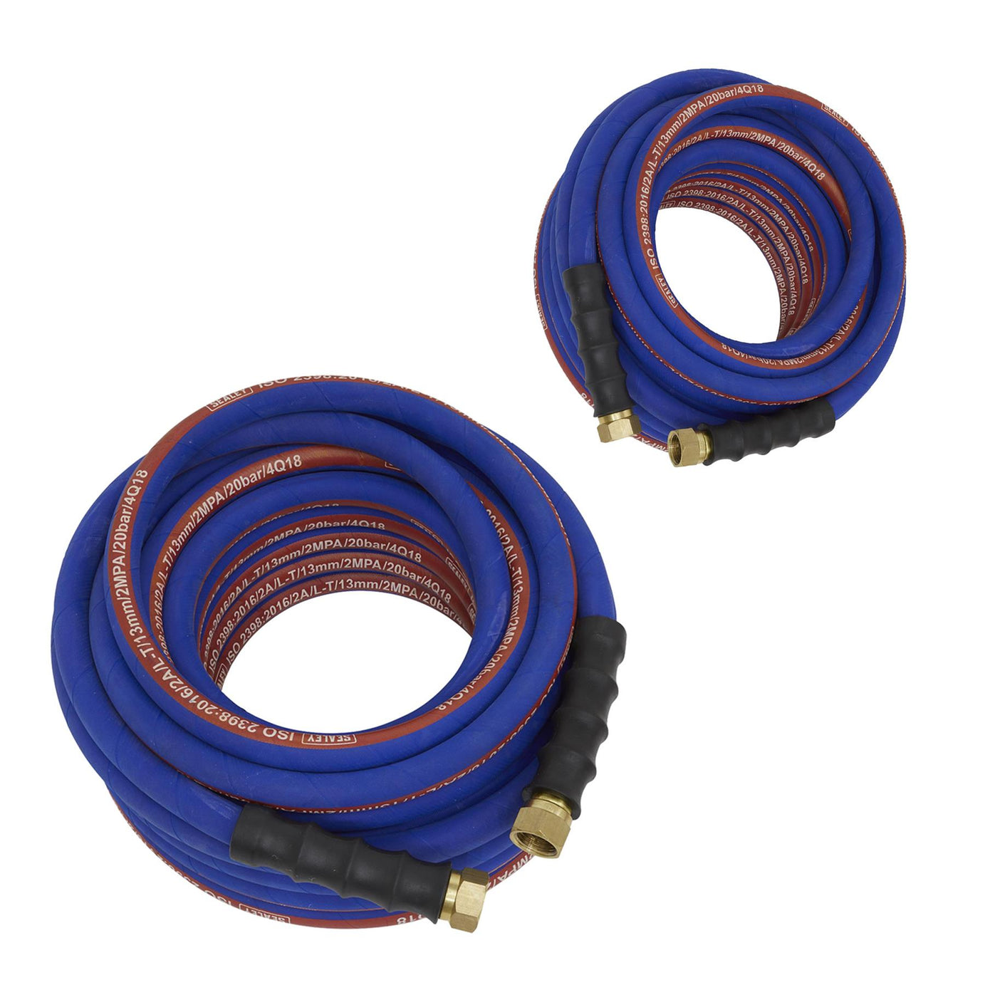 Sealey Extra Heavy Duty Rubber Air Compressor Hose 15m x Ø13mm with 1/2"BSP