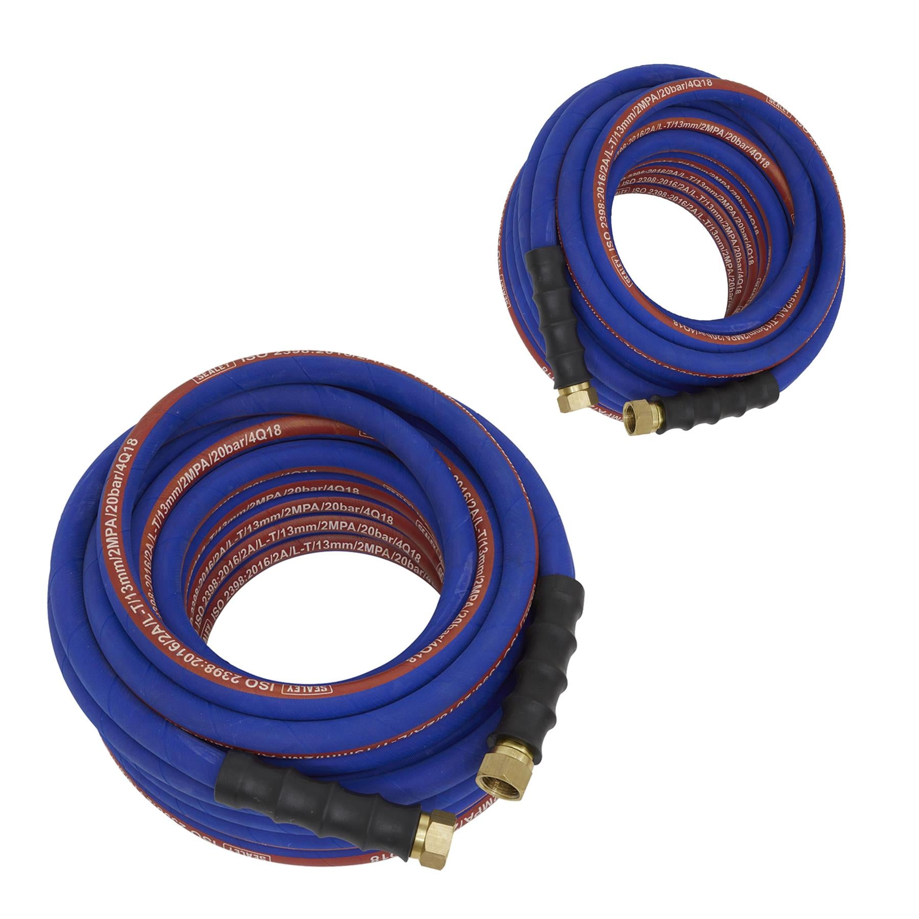 Sealey Extra Heavy Duty Rubber Air Compressor Hose 15m x Ø13mm with 1/2"BSP