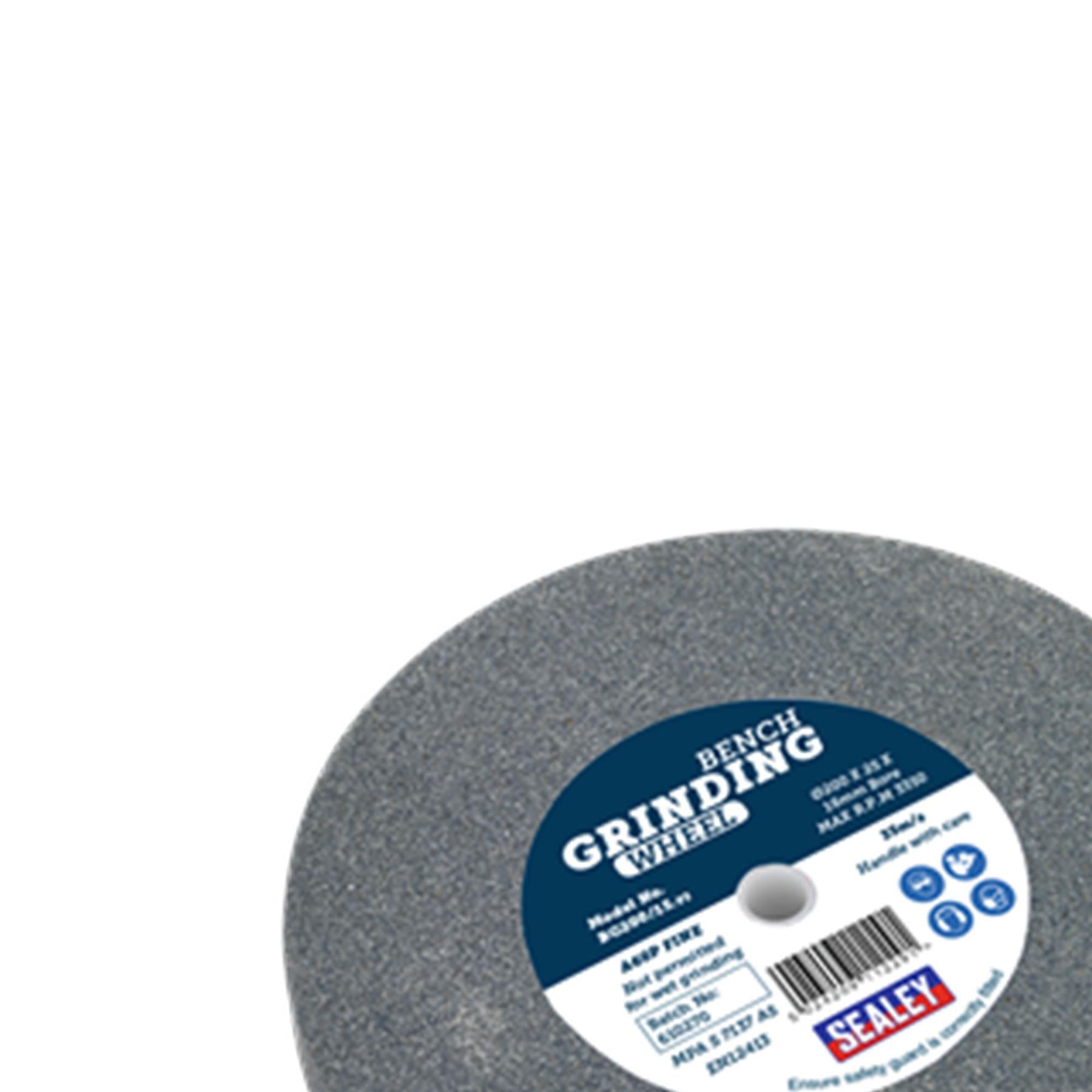 Sealey Grinding Stone �200 x 25mm 16mm Bore A60P Fine