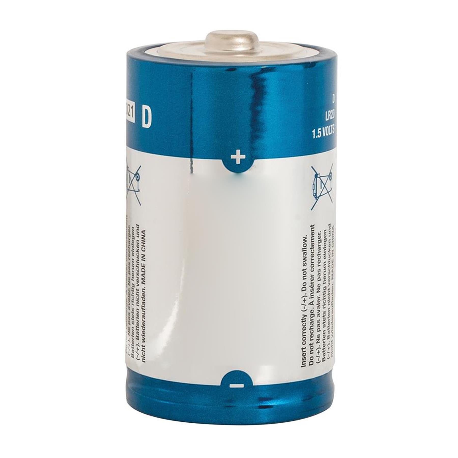 Long lasting high performance D-Type Super Alkaline Battery LR20 2pk 0% Mercury