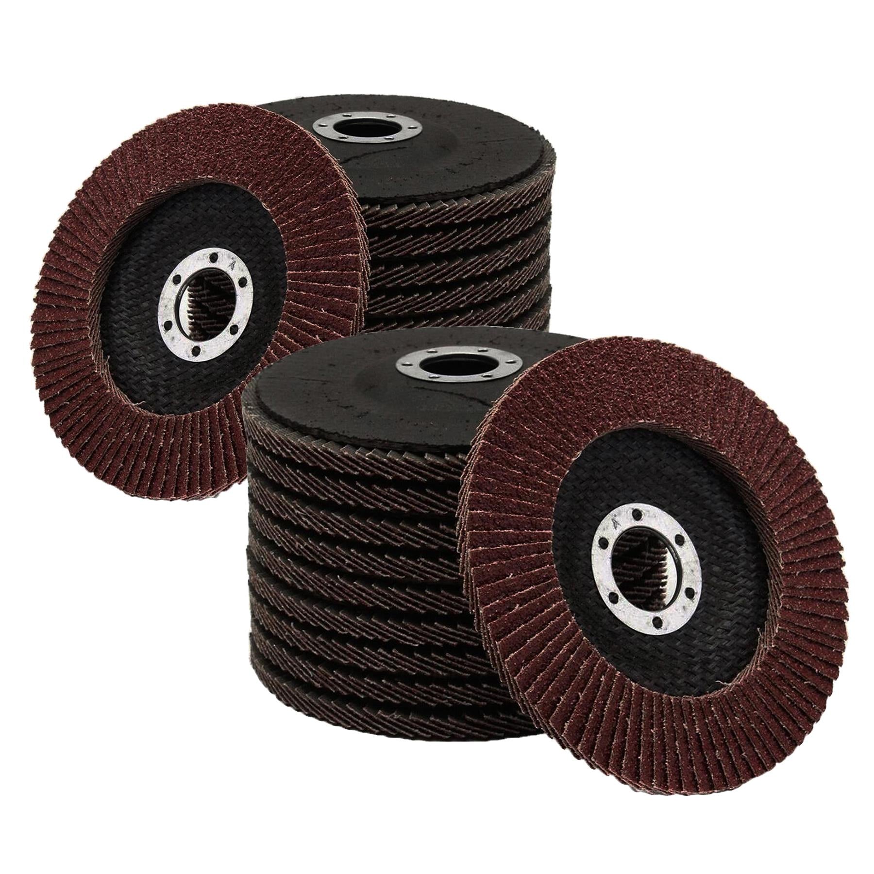 115mm 4.5'' 60 Grit 20 PCAngle Grinder Aluminium Oxide FLAP DISCS Grinding Wheel