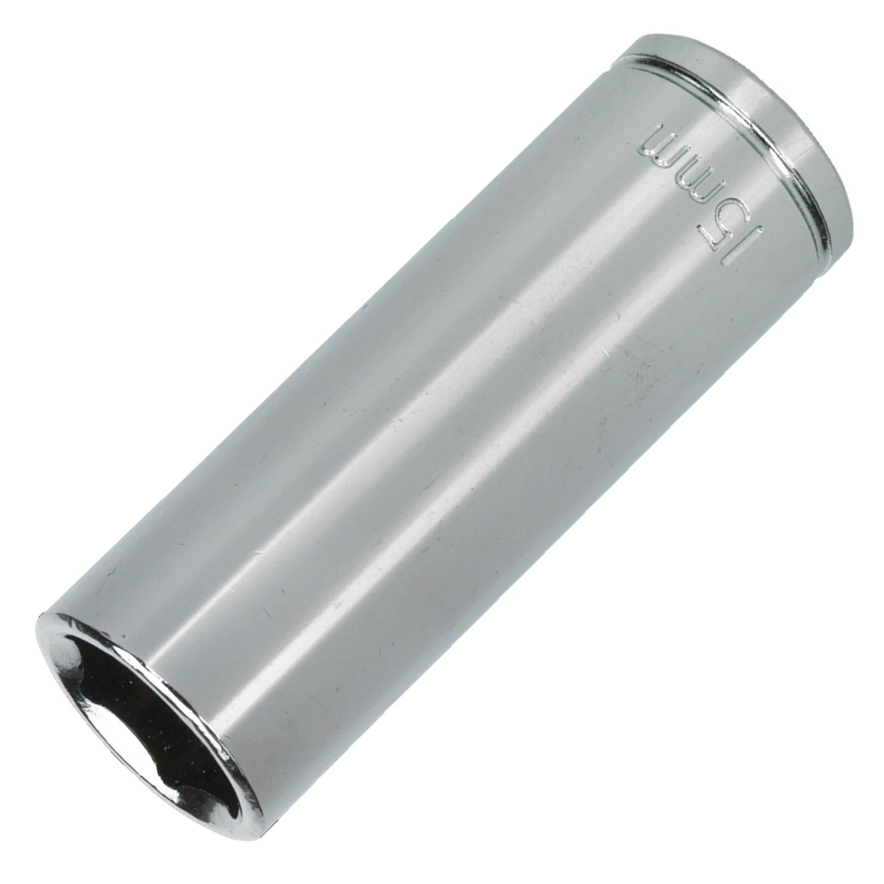 Sealey WallDrive Socket 15mm Deep 3/8"Sq Drive Chrome plated