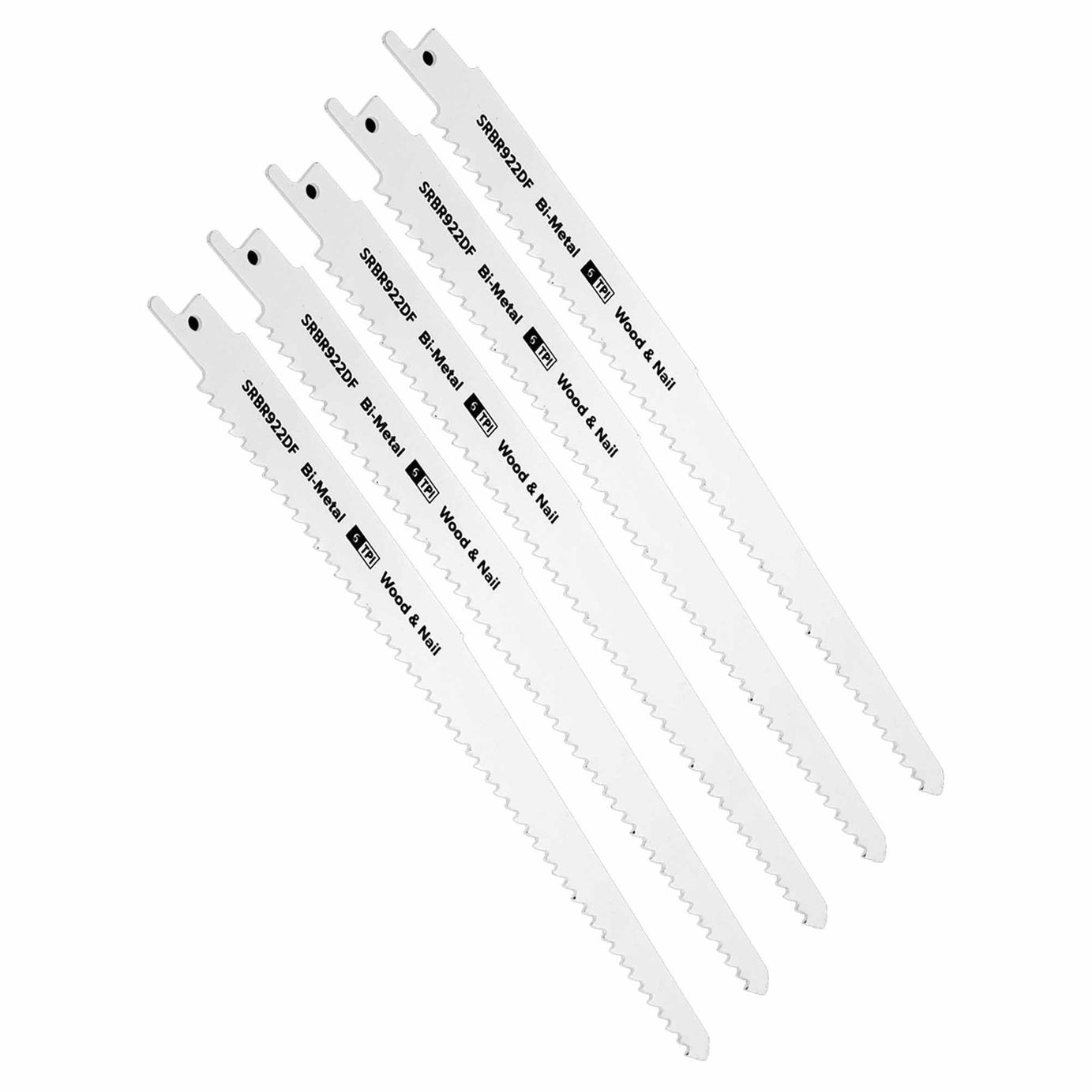 Sealey Reciprocating Saw Blade Wood & Nail 230mm 6tpi - Pack of 5