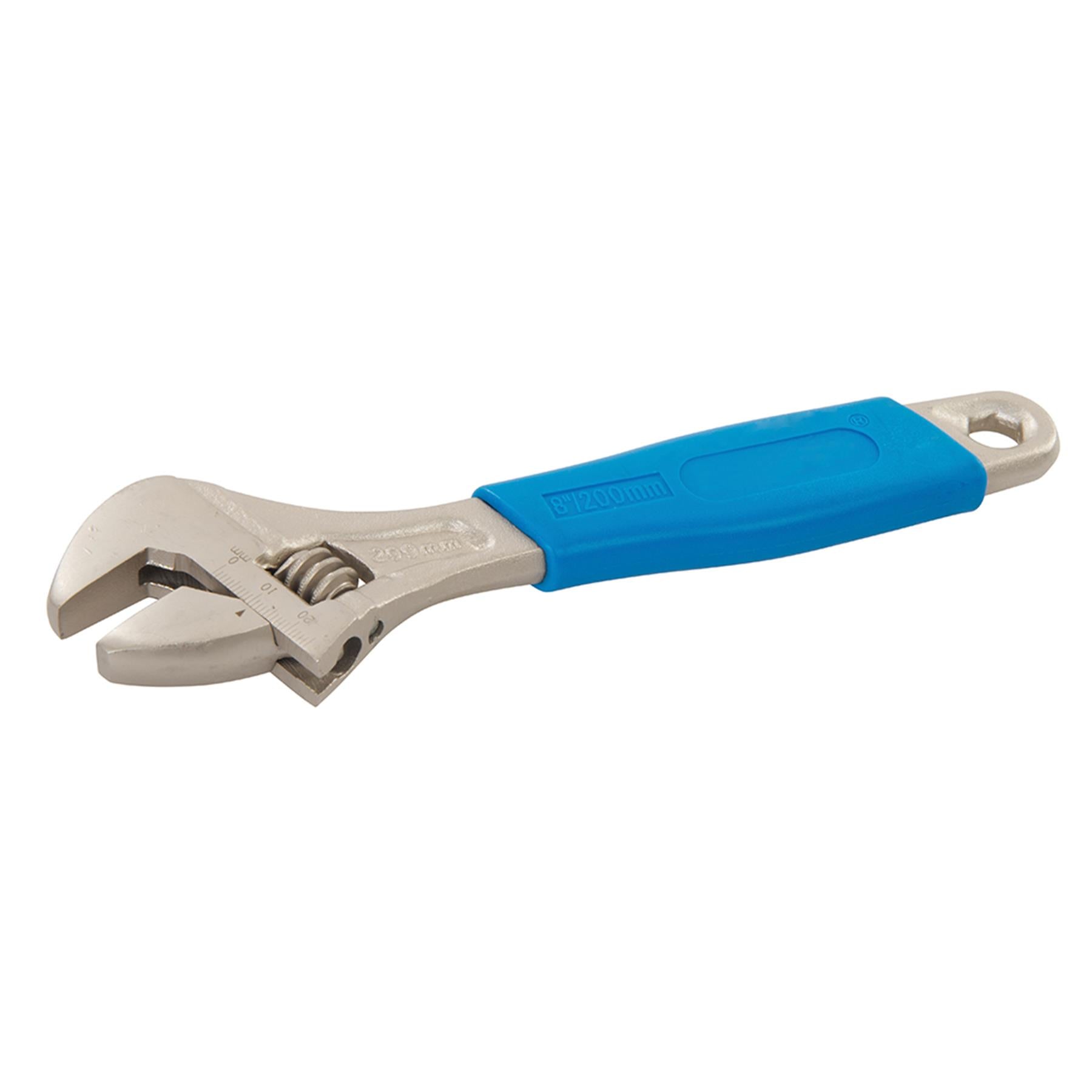 Adjustable Wrench Length 200mm - Jaw 22mm Corrosion-Resistant Satin Finish