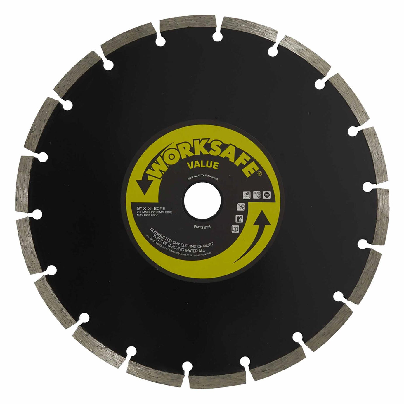 Sealey Value Diamond Blade 230 x 22mm Dry-Cutting - WDV230