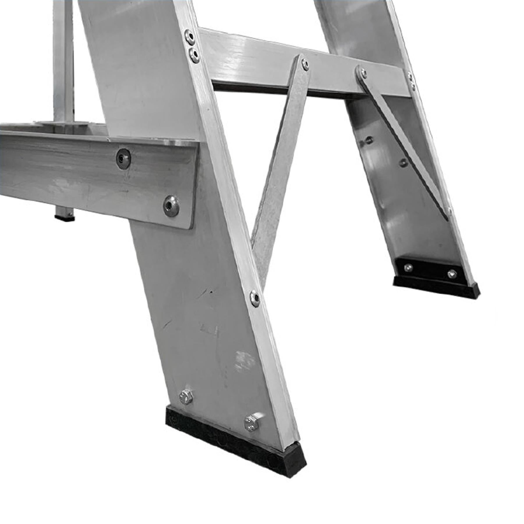 Dapetz Aluminium 5 Tread Double Sided Machine Step Ladder, 150 Kg, Made In Uk