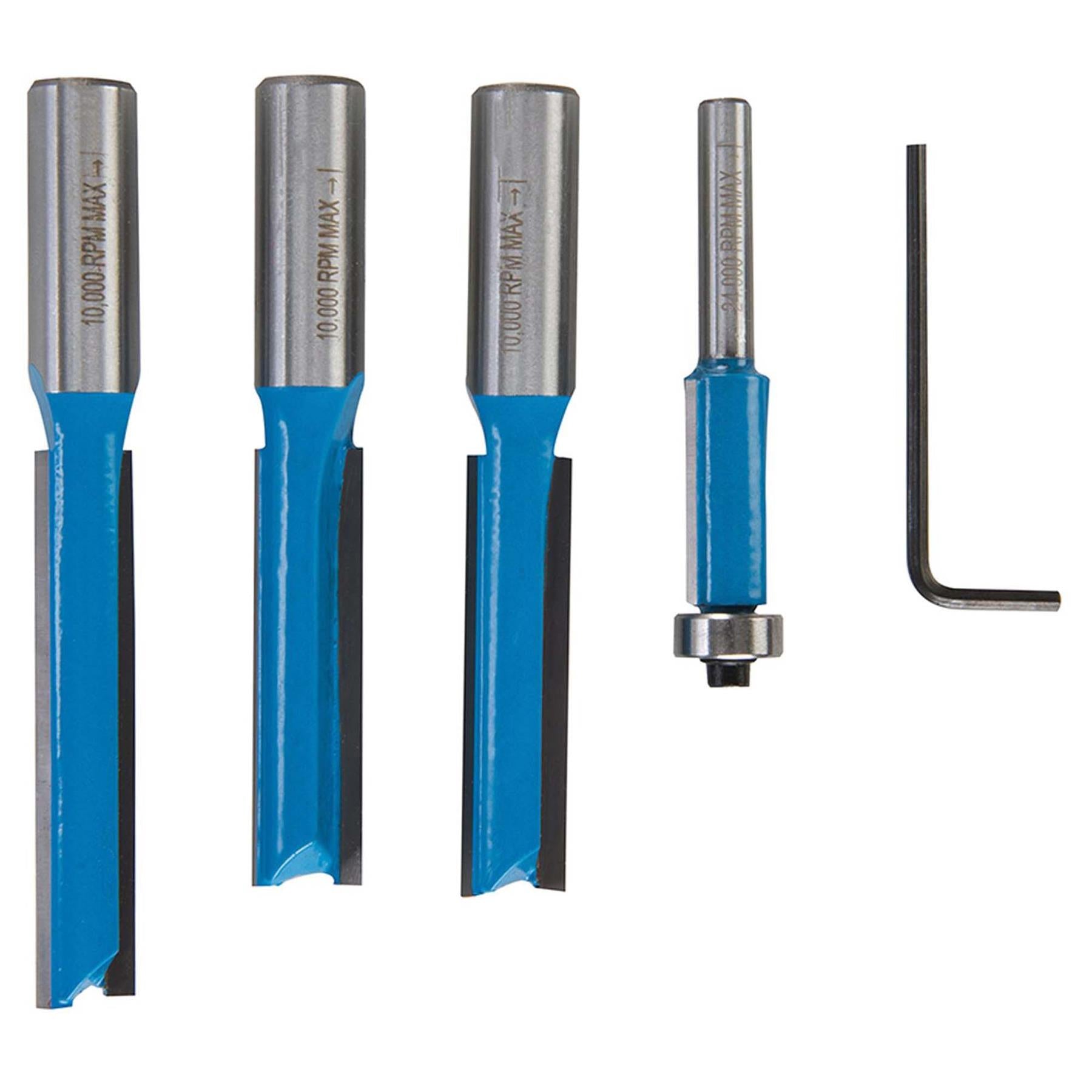 Comprehensive Kitchen Router Bit Set 4pcs 1/2" 1/4" Kitchen Fitters TCT Cutting Edges Wood Box