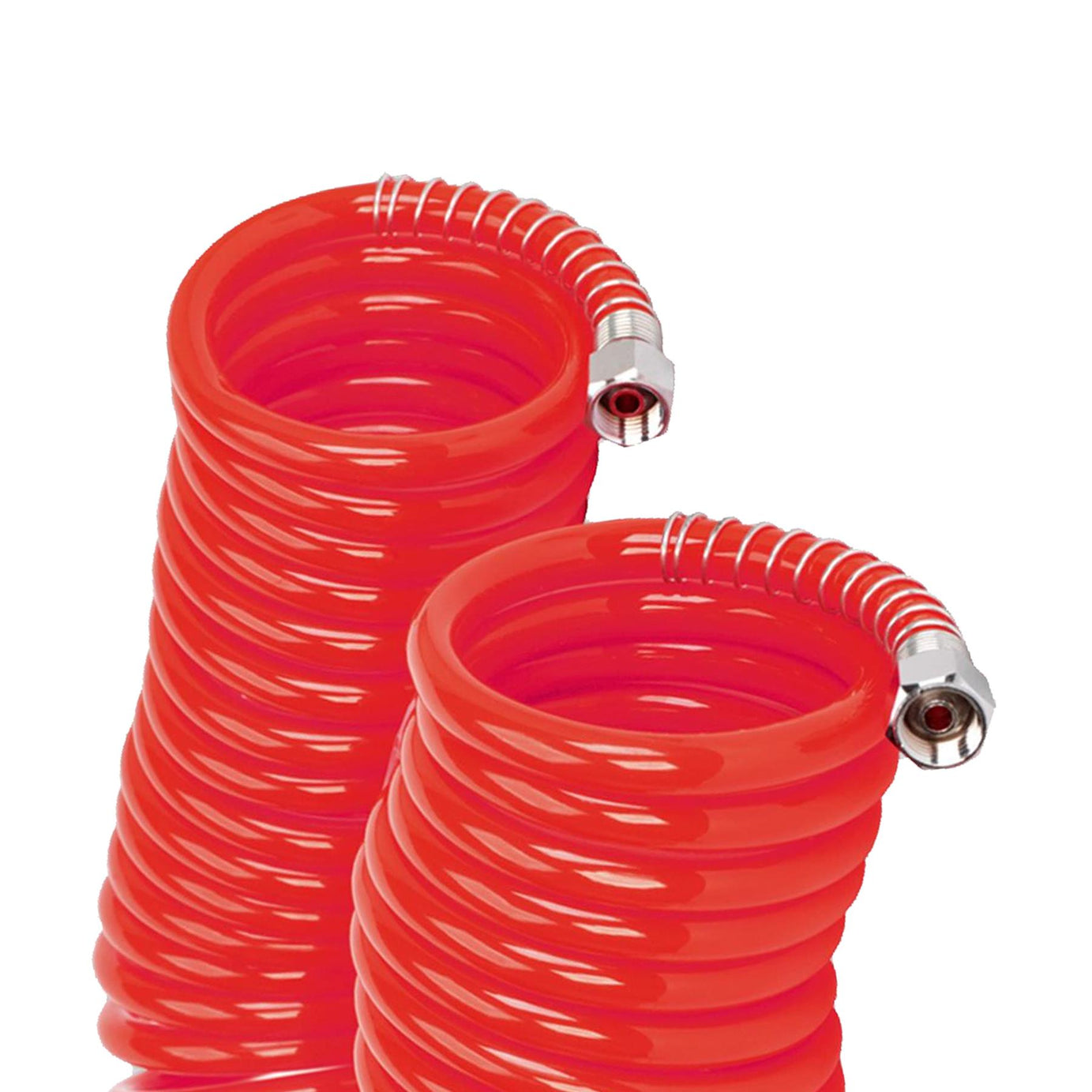 Sealey PU 10m x Ø6mm Coiled Air Hose Polyurethane Recoil with 1/4"BSP Unions