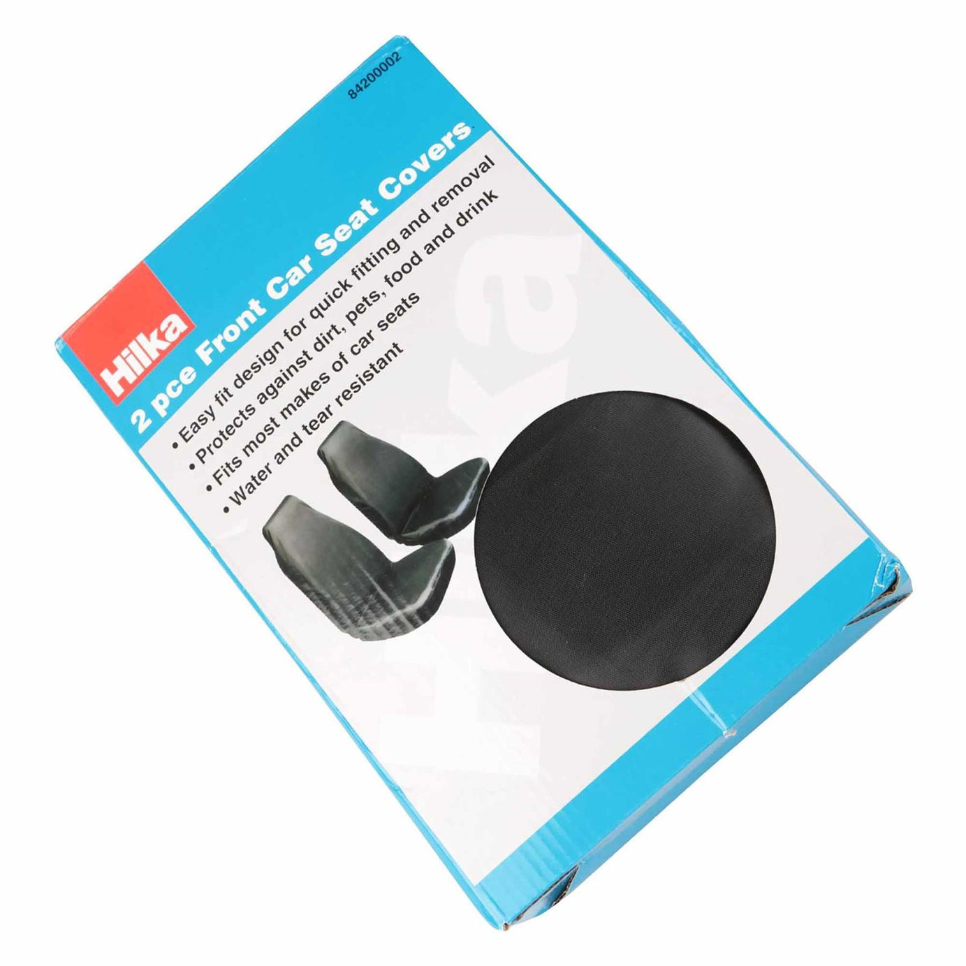 BLACK Car Seat Covers UNIVERSAL Protectors PAIR x 2 Water Proof FRONT