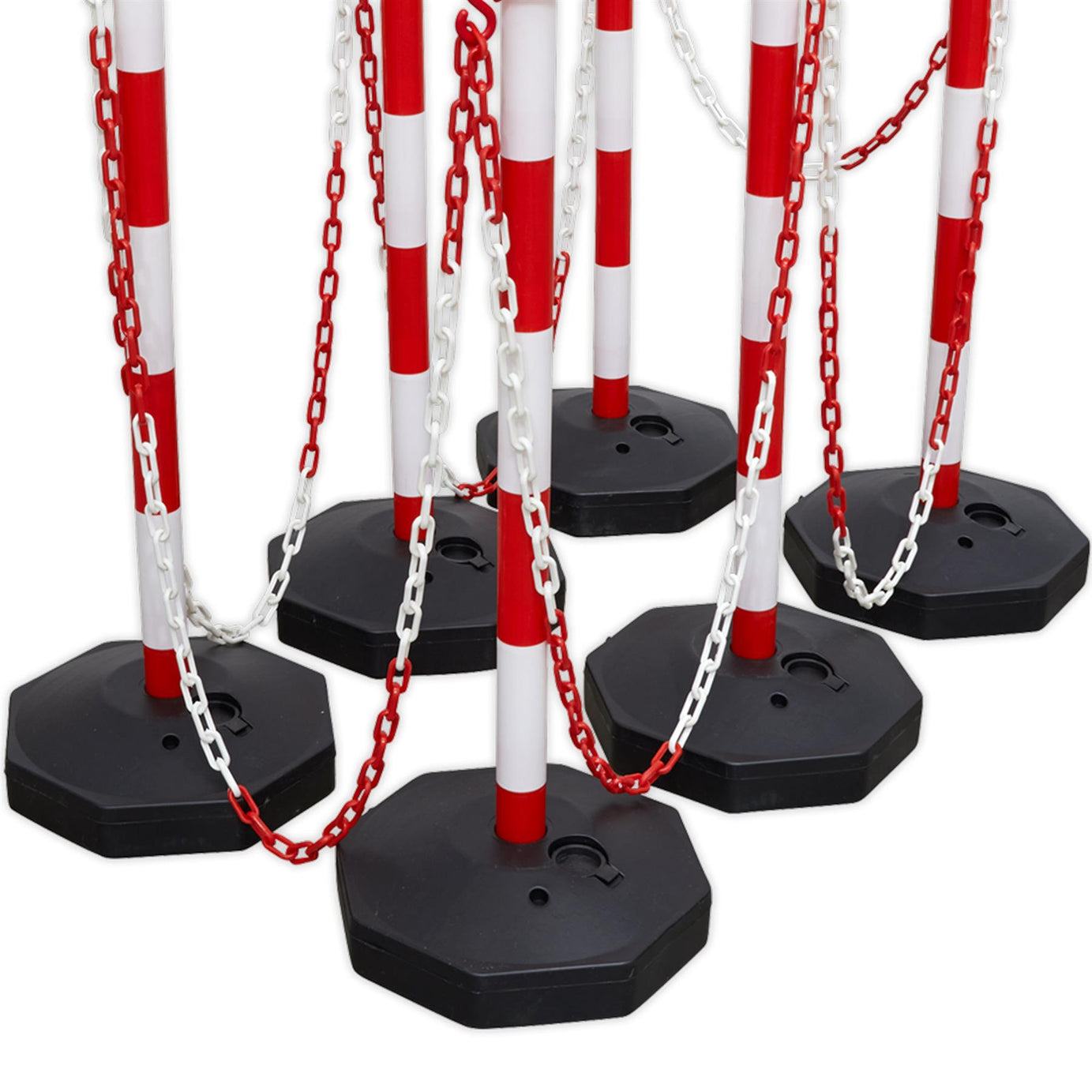 Sealey Red/White Post & Chain Kit 25m RWSBKIT